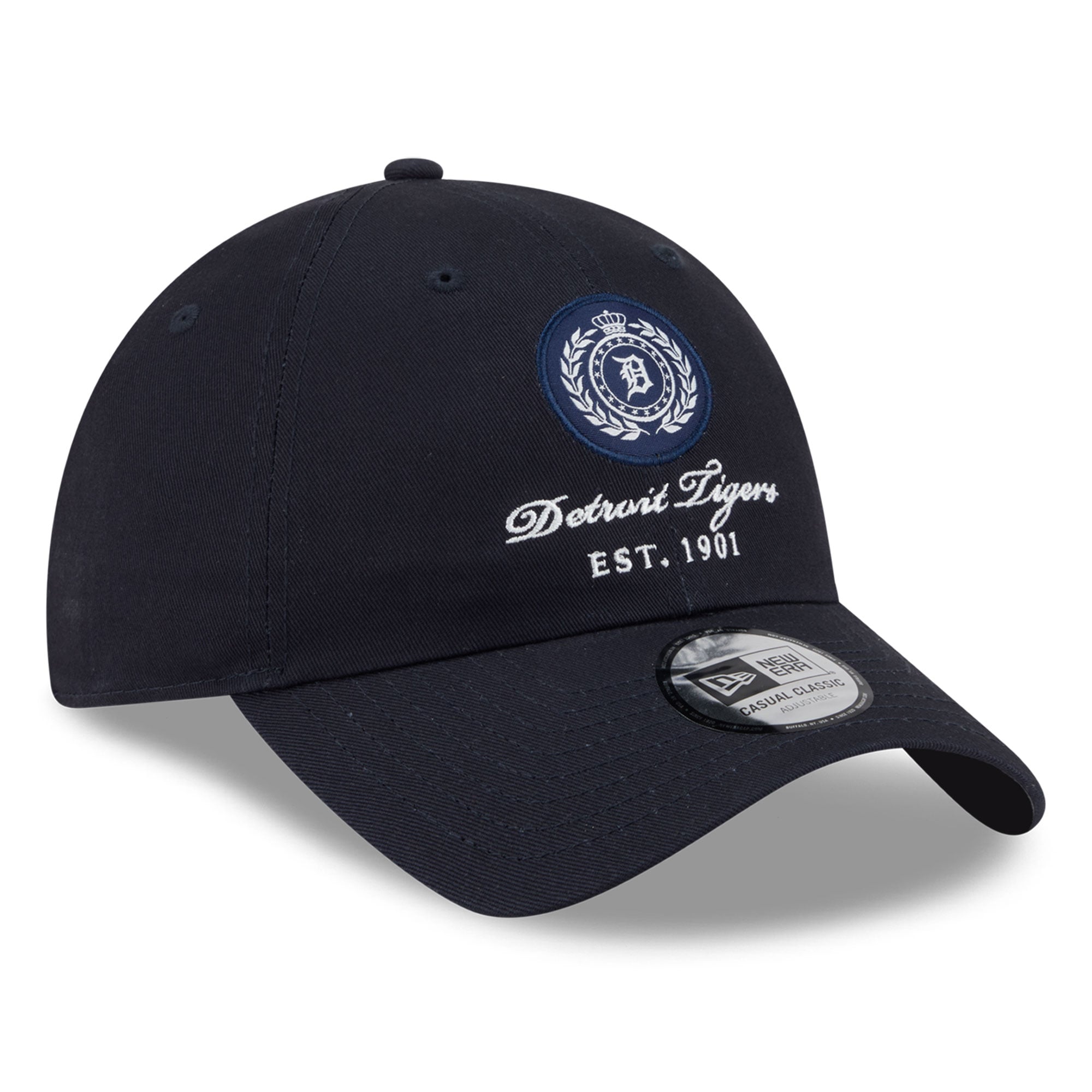 Women's New Era Navy Detroit Tigers Script Patch Casual Classic Adjustable Hat