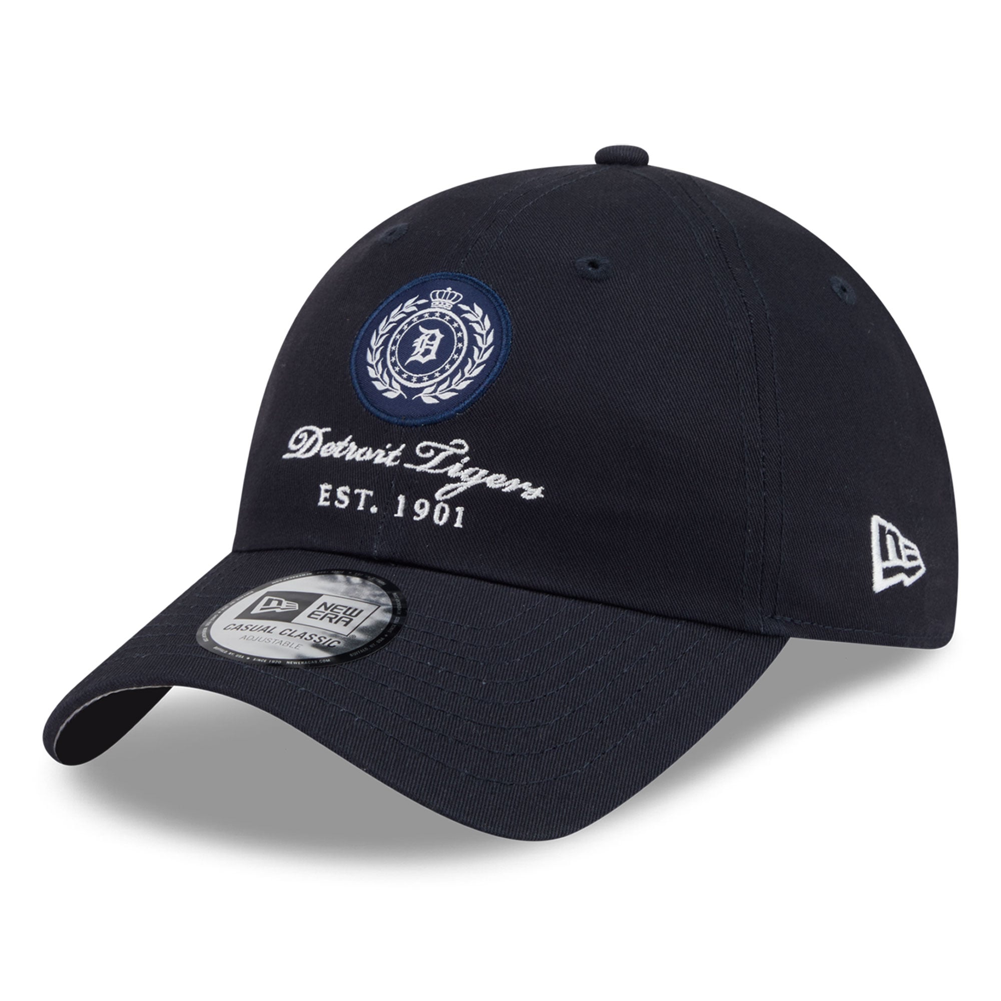 Women's New Era Navy Detroit Tigers Script Patch Casual Classic Adjustable Hat