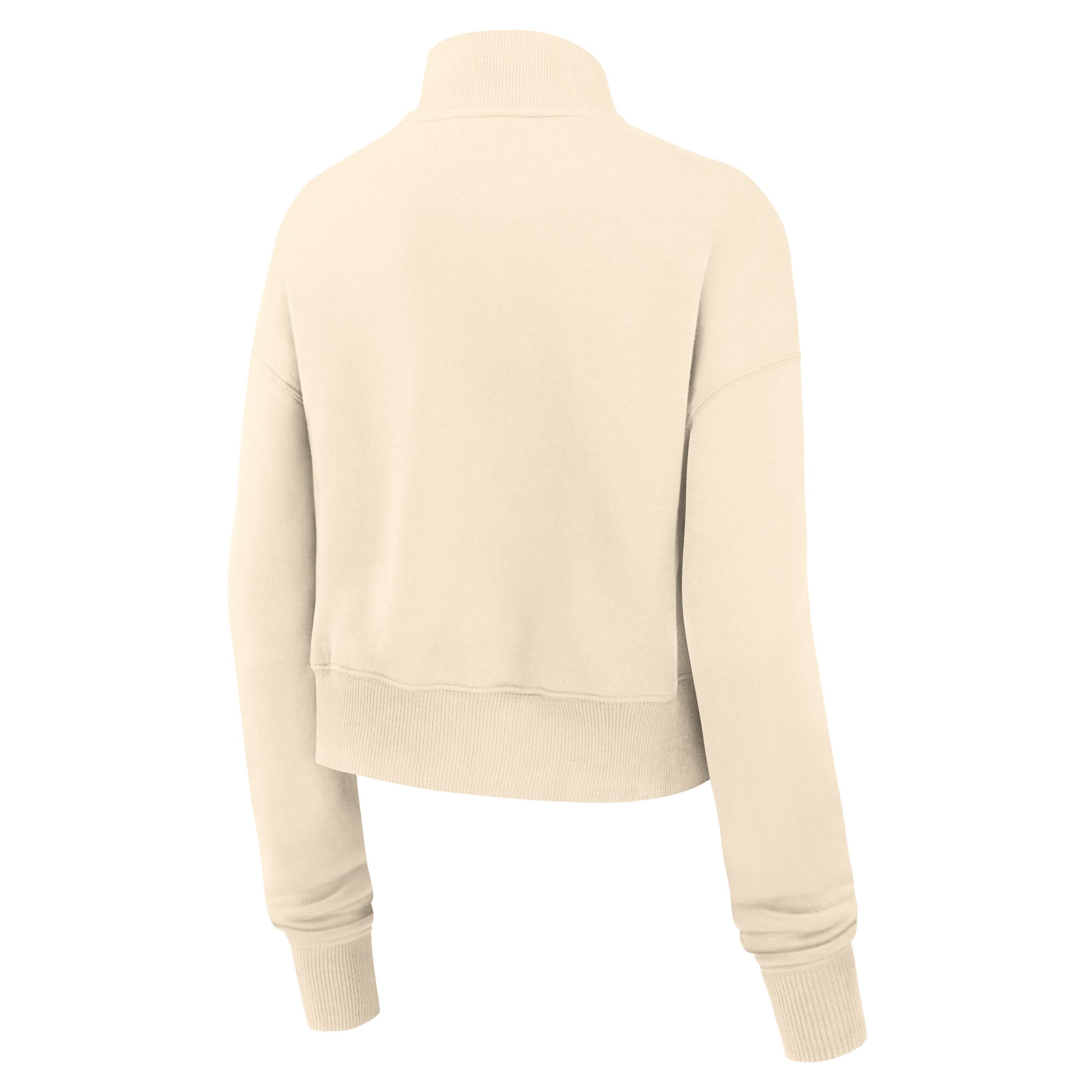 Sweat-shirt court à fermeture éclair 1/4 Nike Detroit Tigers couleur crème pour femme