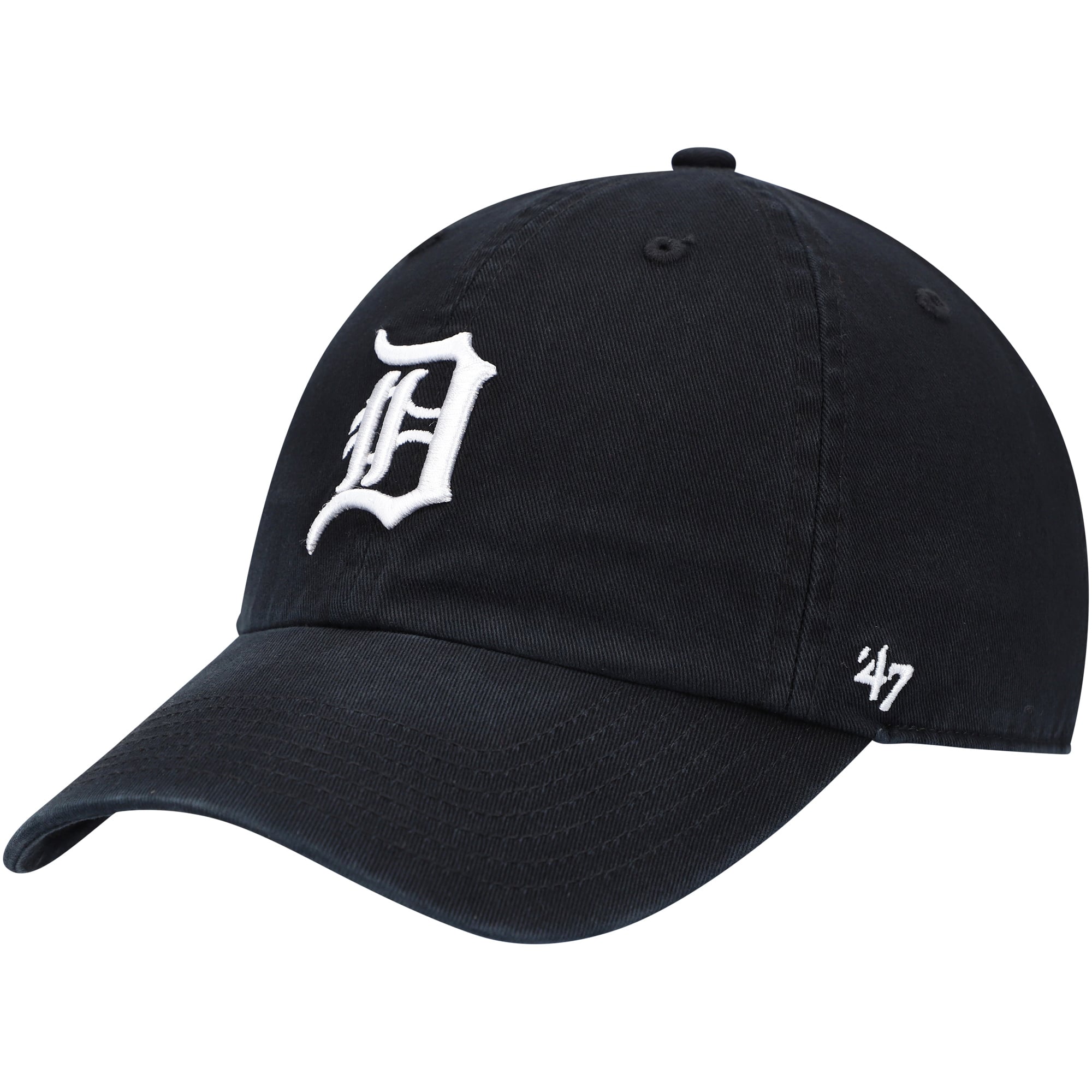 Casquette réglable Clean Up avec logo de l'équipe Detroit Tigers '47 noire pour jeune