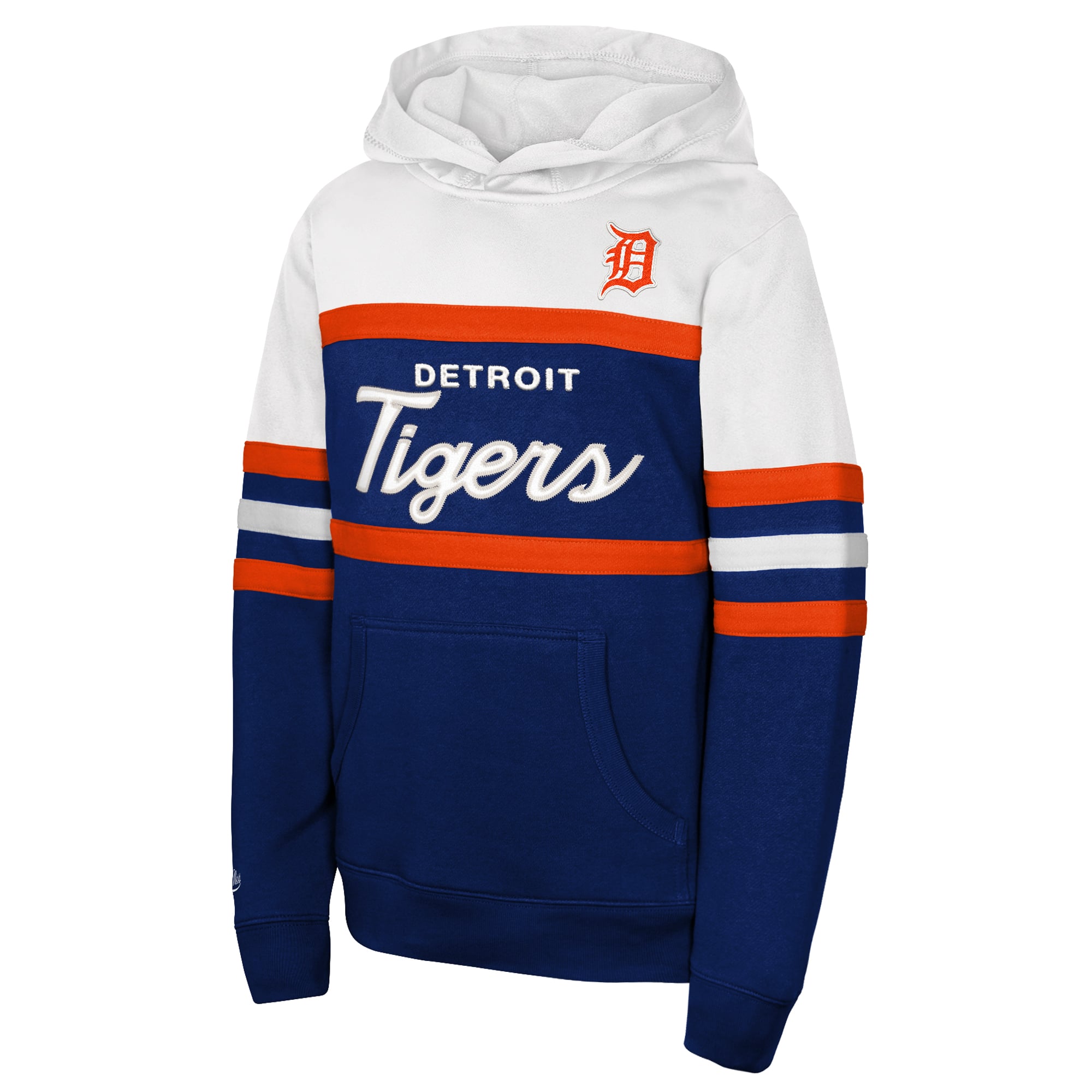 Youth Mitchell & Ness Navy Detroit Tigers Head Coach Hoodie