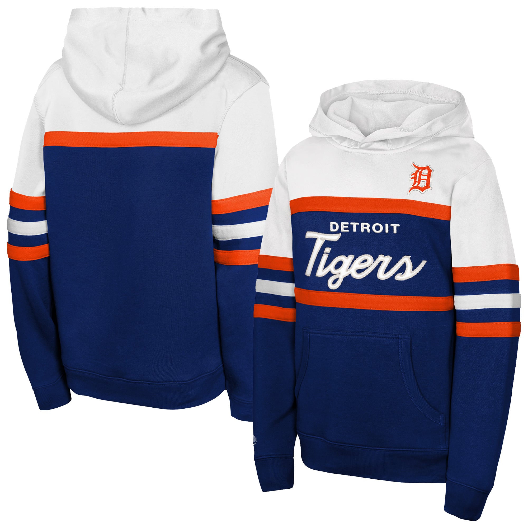 Youth Mitchell & Ness  Navy Detroit Tigers Head Coach Hoodie