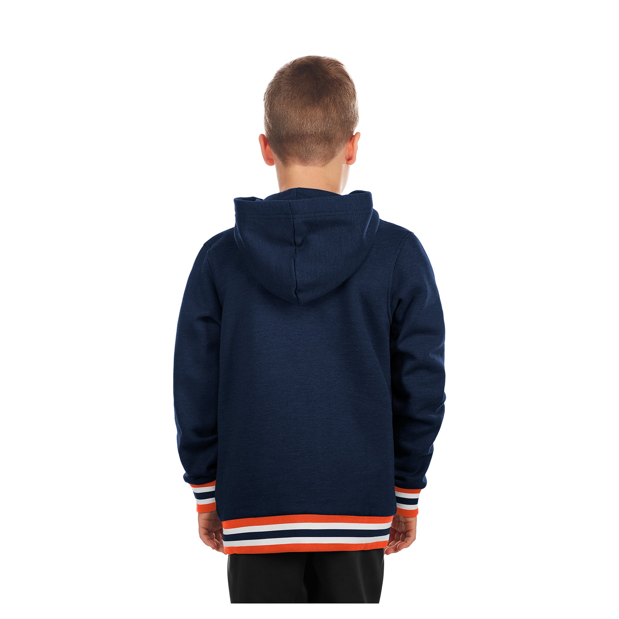 Youth New Era Navy Detroit Tigers Knit Trim Pullover Hoodie
