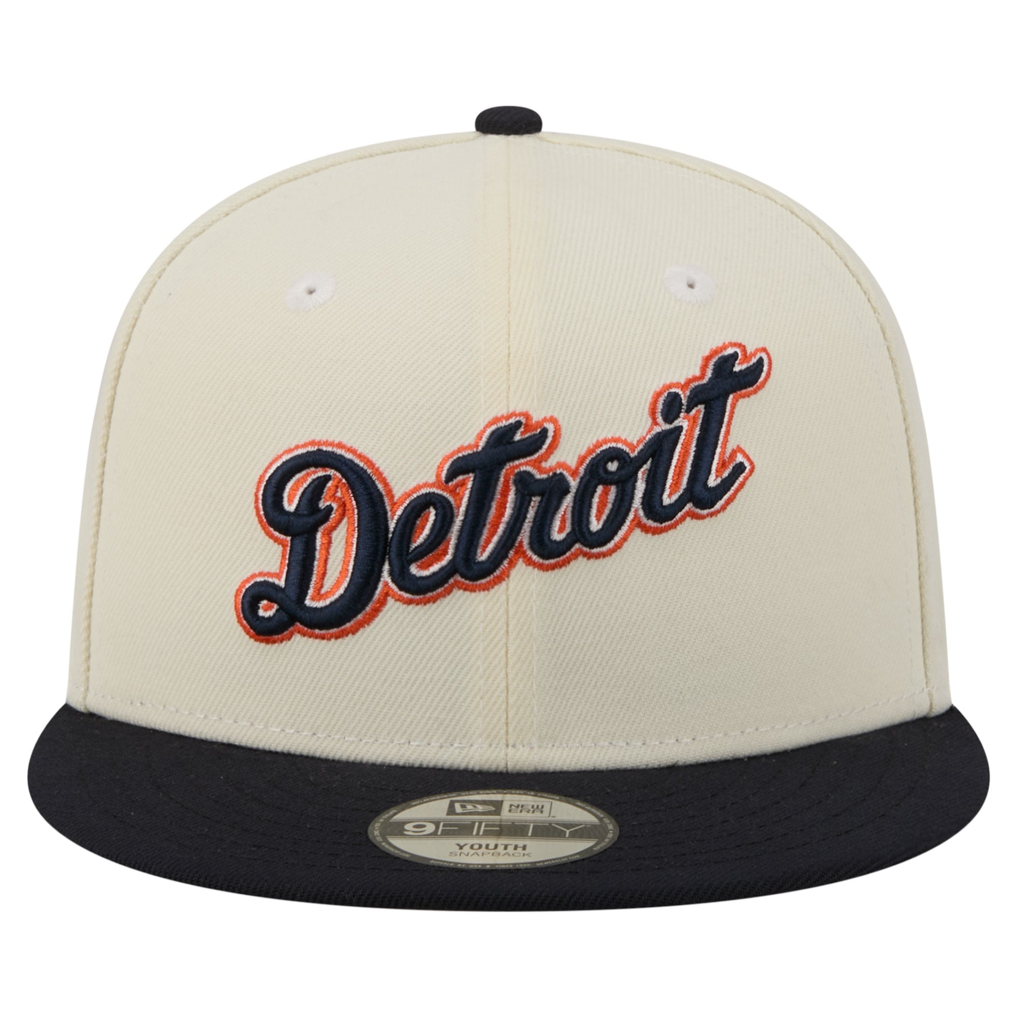 Youth New Era White Detroit Tigers Two-Tone 9FIFTY Snapback Hat
