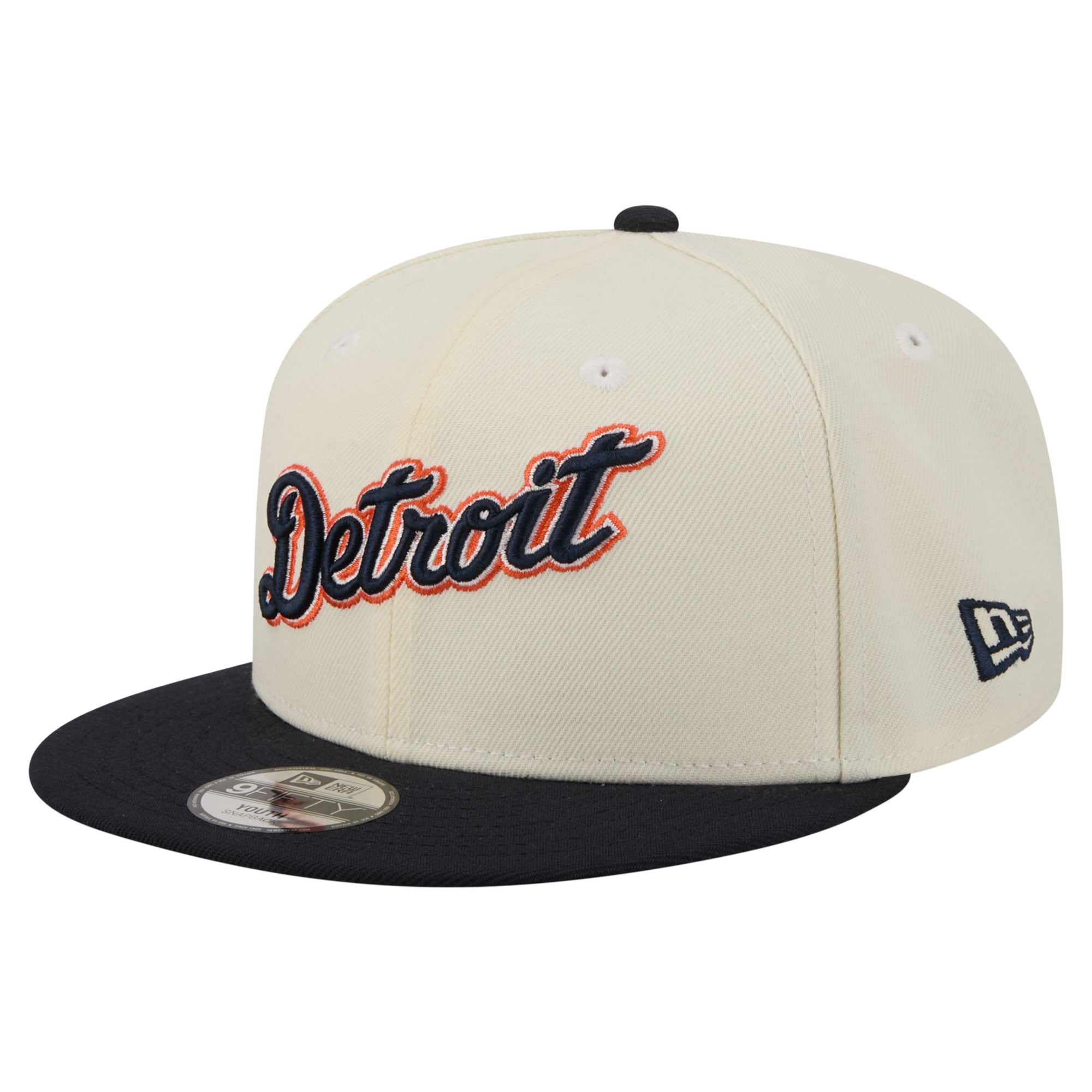 Youth New Era White Detroit Tigers Two-Tone 9FIFTY Snapback Hat