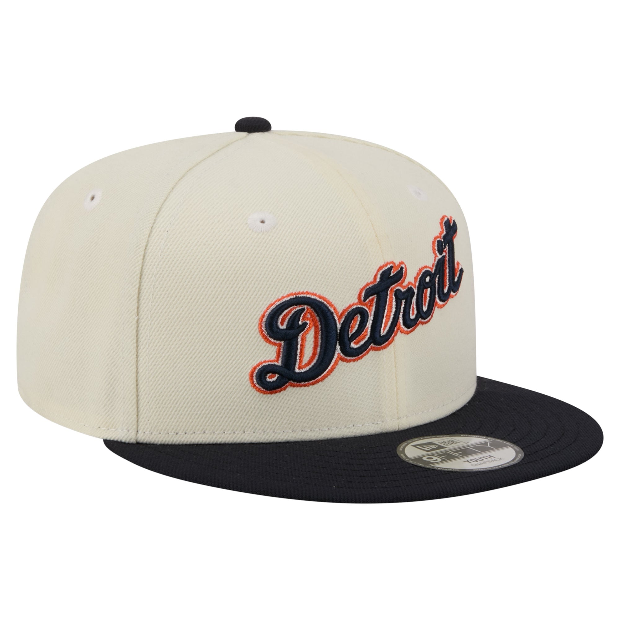 Youth New Era  White Detroit Tigers Two-Tone 9FIFTY Snapback Hat