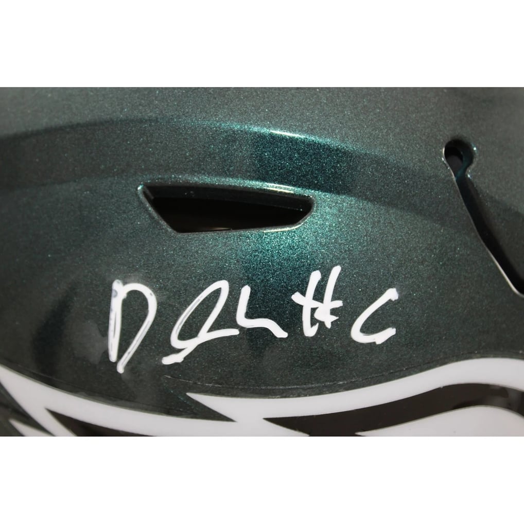Devonta Smith Signed Philadelphia Eagles Mid-Sized Midi Helmet Beckett ...