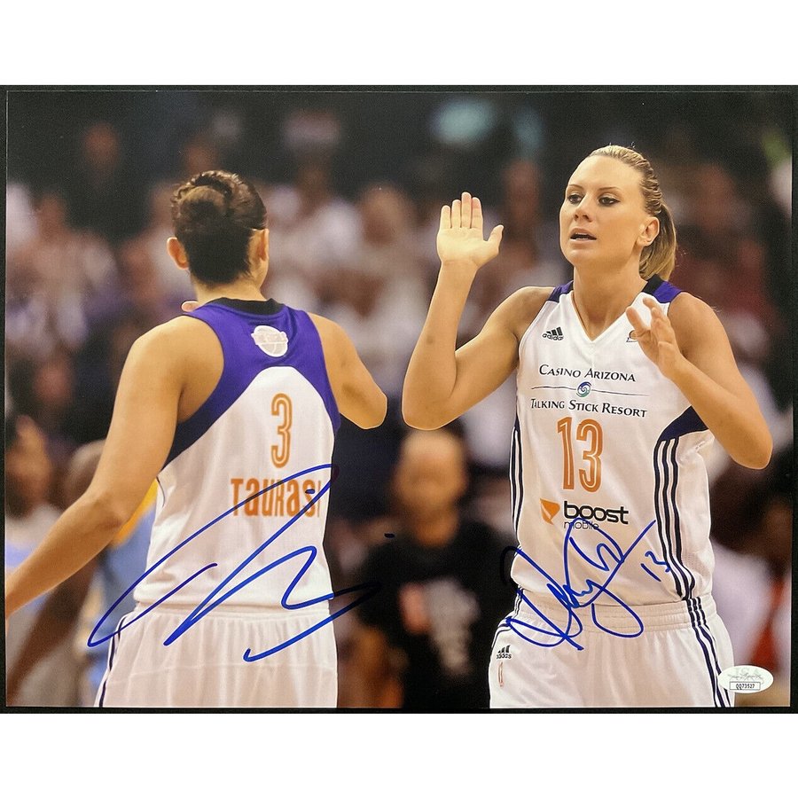 DIANA TAURASI & PENNY TAYLOR Signed 11x14 Phoenix Mercury WNBA 