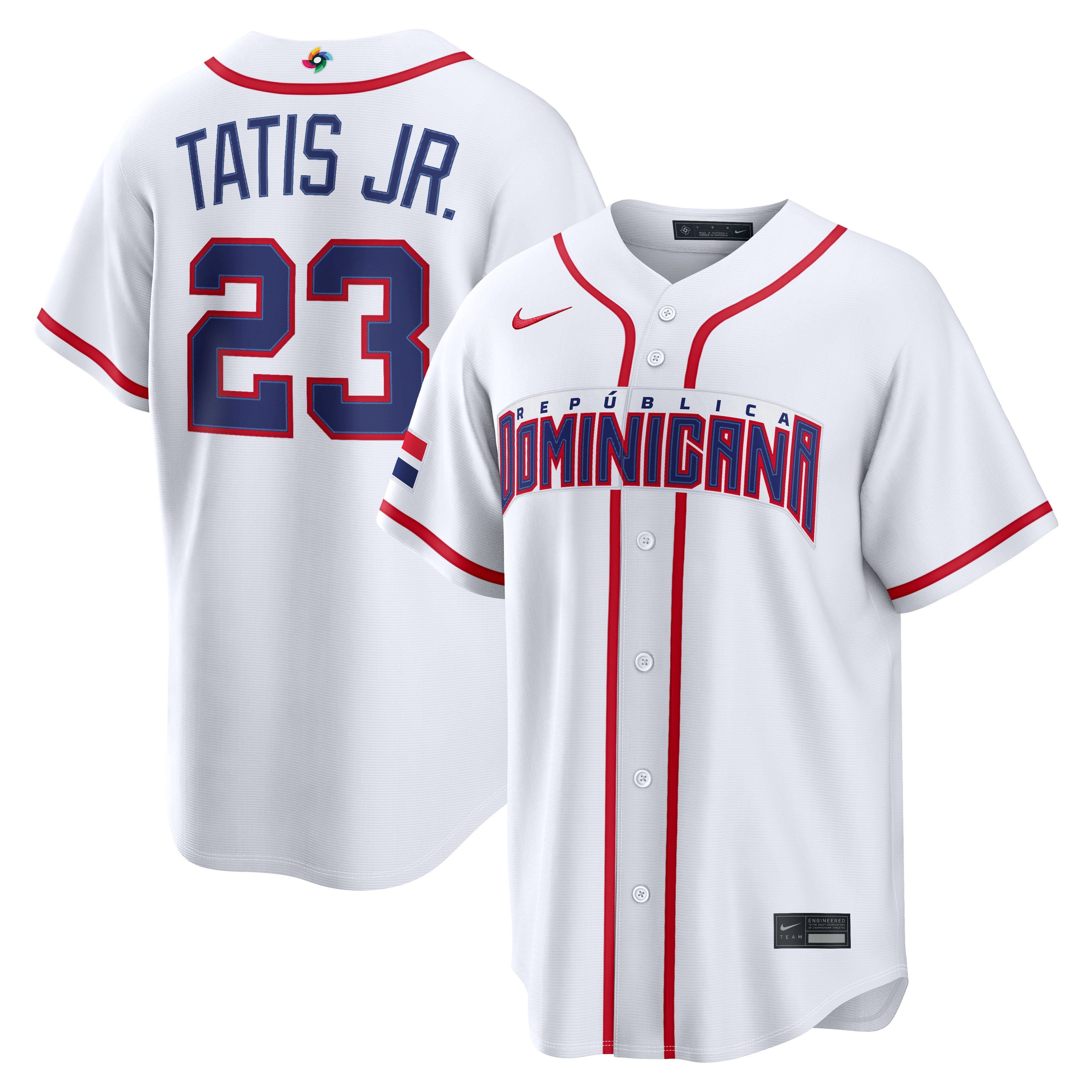 Men's Nike Fernando Tatis Jr. White Dominican Republic Baseball 2026 World Classic Home Stadium Jersey