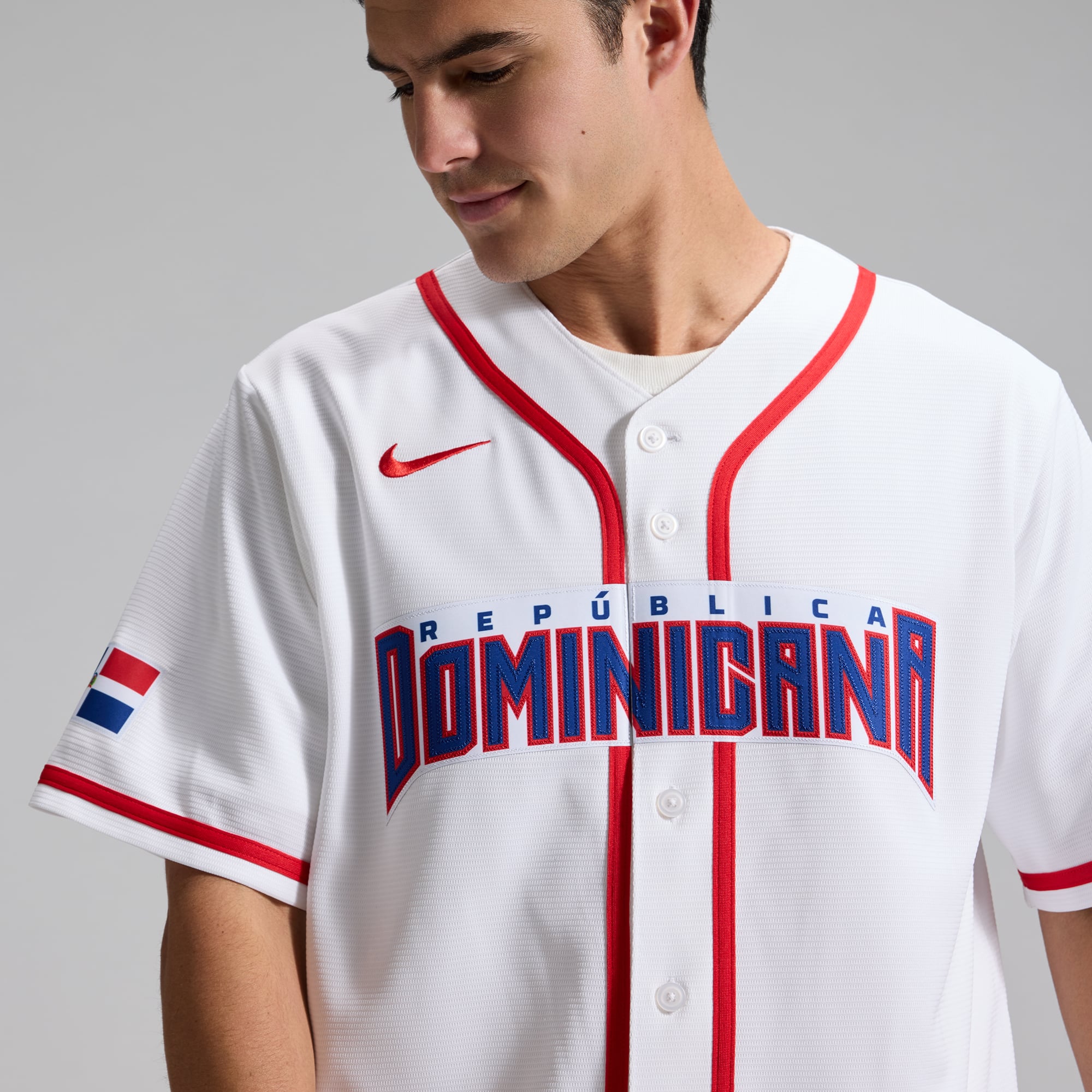 Men's Nike White Dominican Republic Baseball 2026 World Classic Home Stadium Jersey
