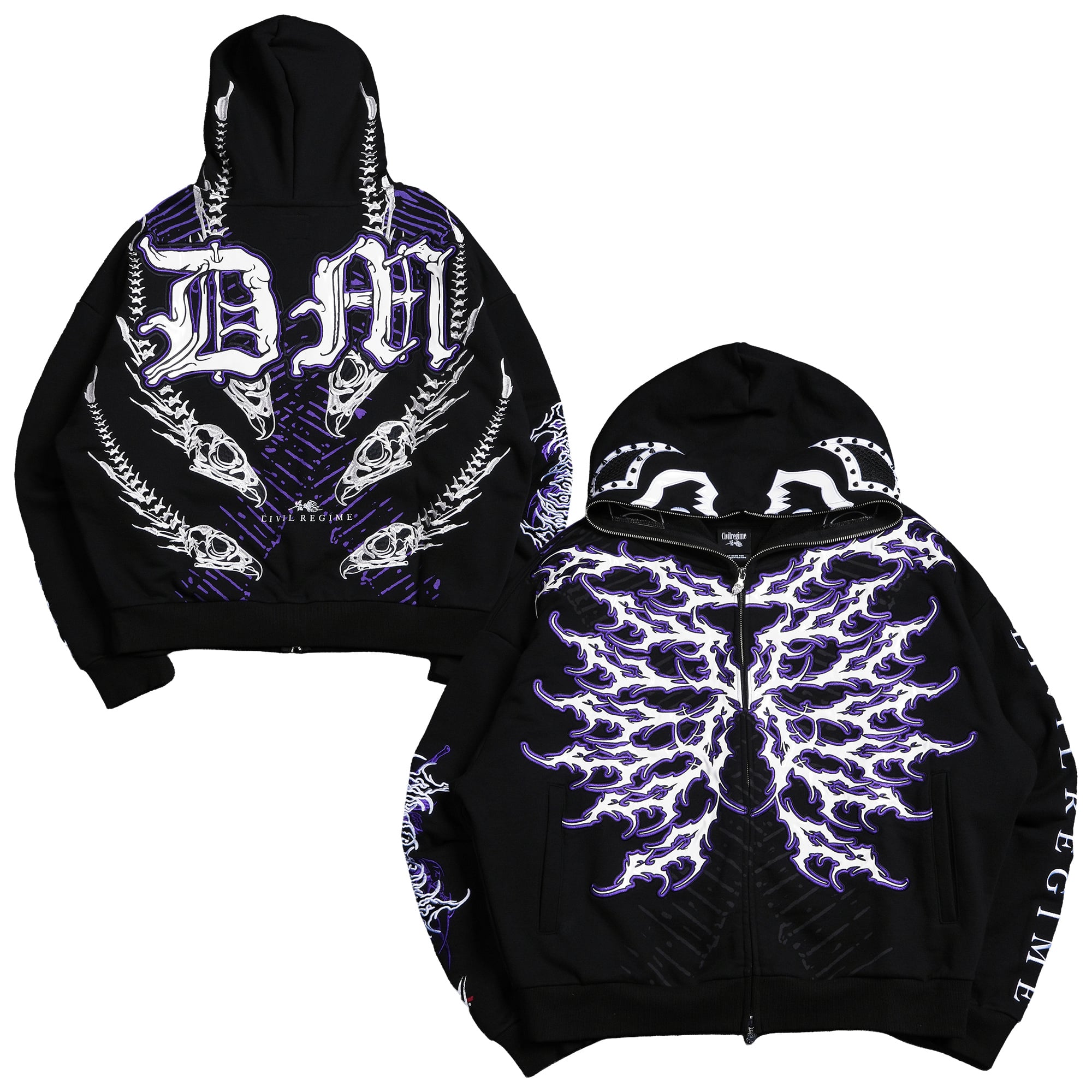 Dominik Mysterio Civil Regime Dirty Dom Full Zip Hoodie - Black - Mens