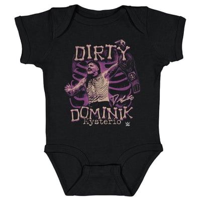 Dominik Mysterio 500 Level Infant Champion Grunge Bodysuit - Black