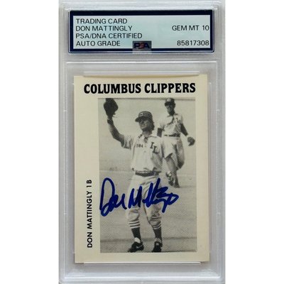 Don Mattingly Autographed Autographed Cards, Signed Don Mattingly 