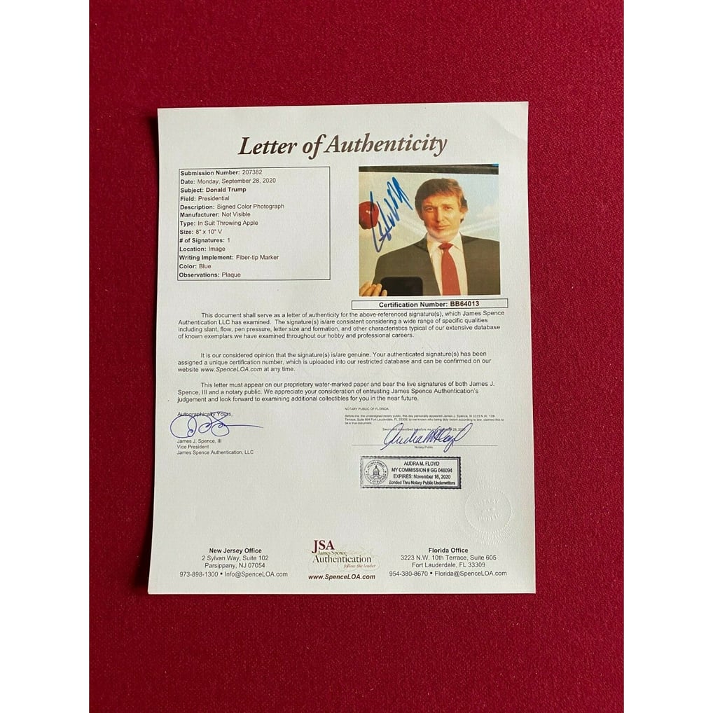 Personalized Signed Donald J. Trump 8x10 Photo - 2024 Campaign Autograph With Custom Message