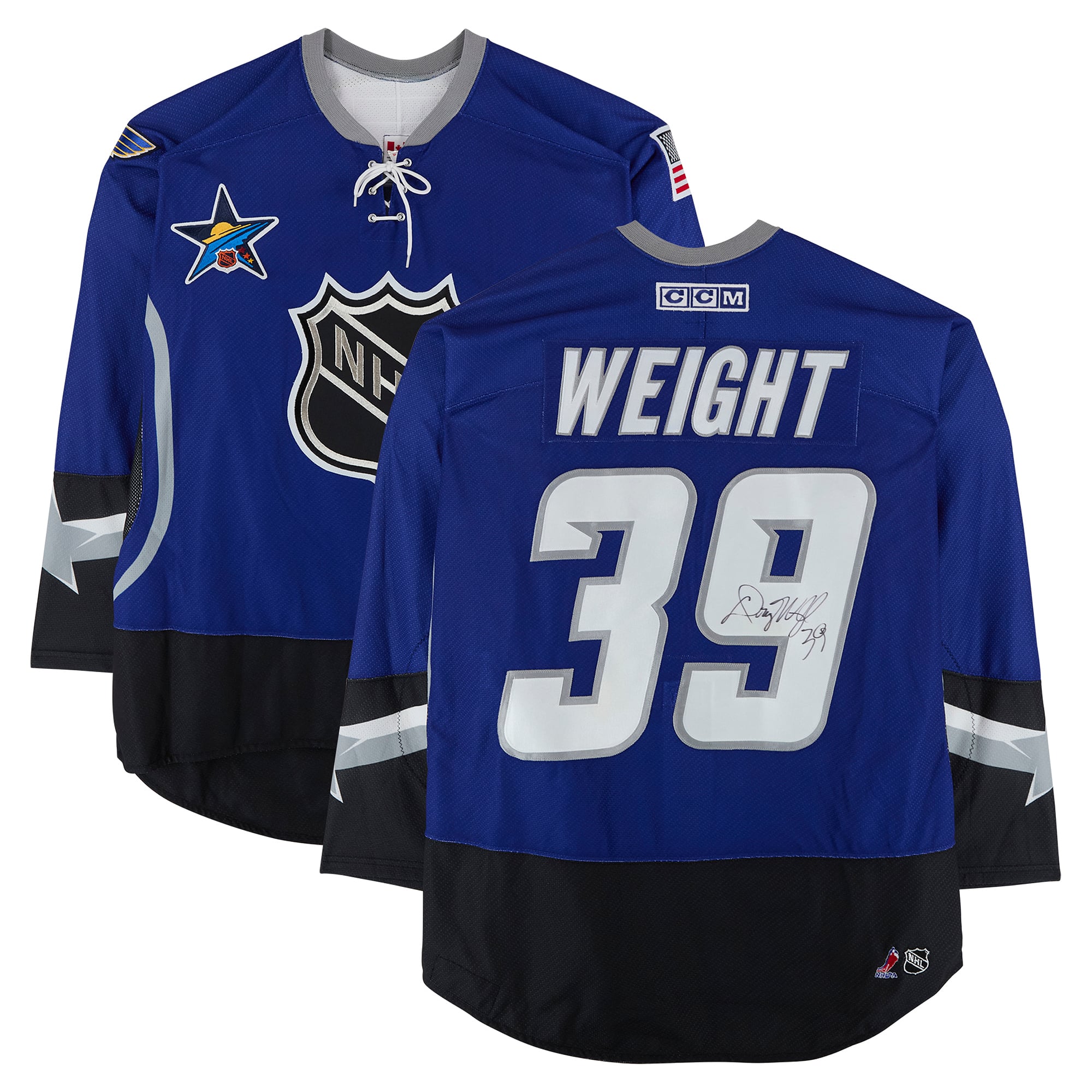 Doug Weight Western Conference Autographed Game-Used #39 Blue CCM Jersey from the 2003 NHL All-Star Game