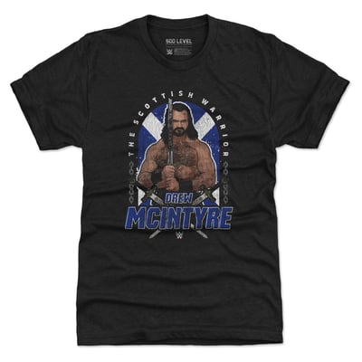 Drew McIntyre 500 Level Tri-Blend T-Shirt - Black