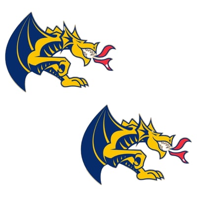 Drexel Dragons CANVAS Style Women's Logo Stud Earrings