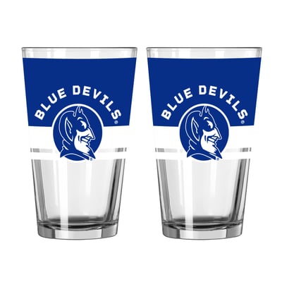 Duke Blue Devils Logo Brands Two-Piece 16oz. Horizon Pint Glass Set