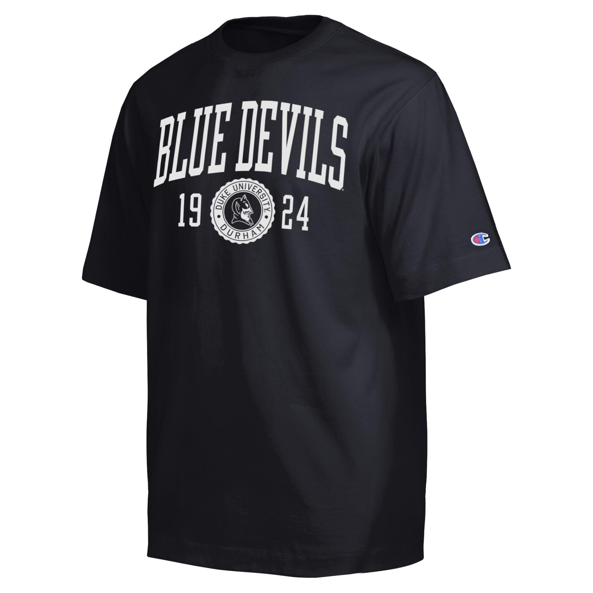 T-shirt Champion Black Duke Blue Devils pour homme, modèle Heavyweight, inspiré de la tradition établie