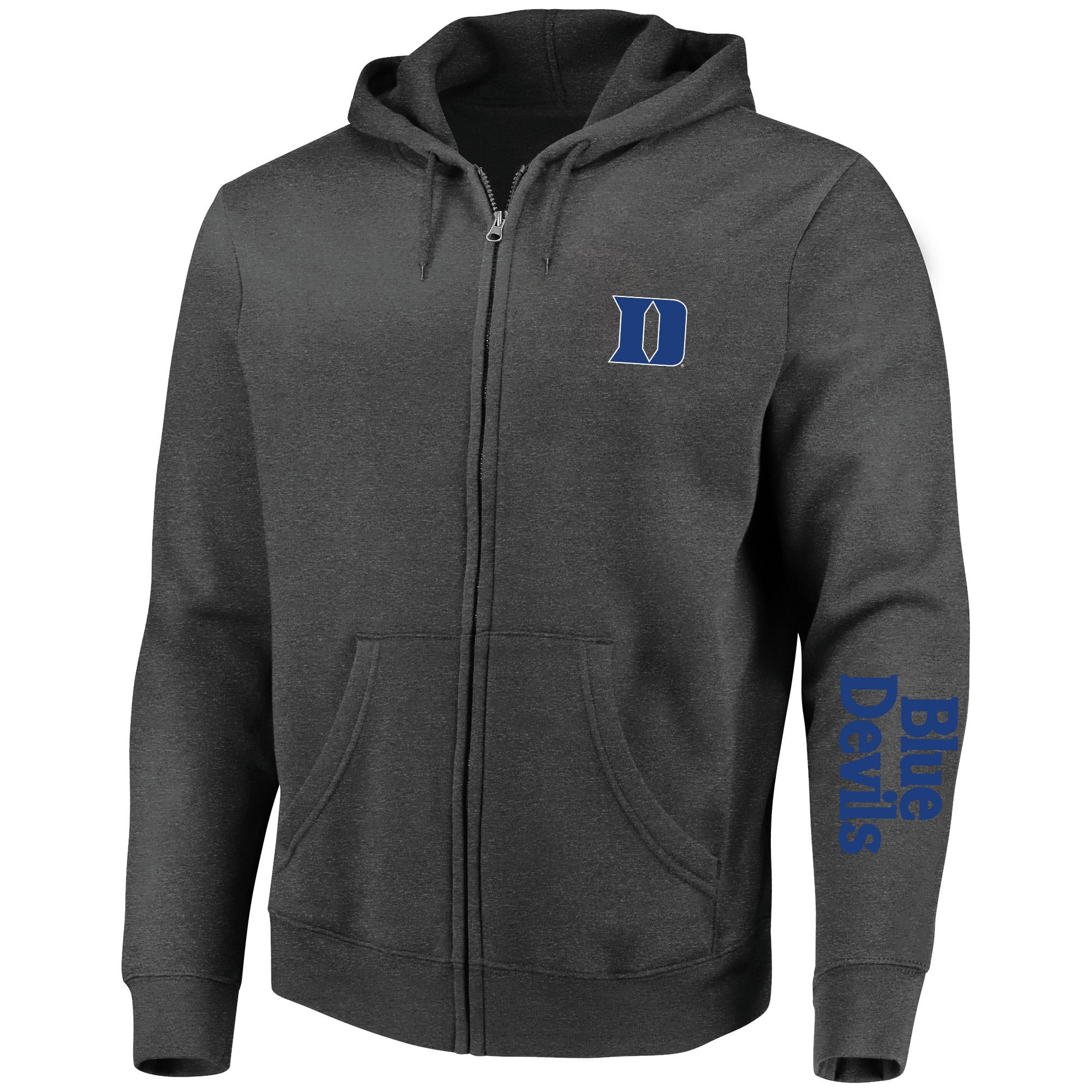 Sweat à capuche zippé Champion Heather Charcoal Duke Blue Devils pour homme, grandes tailles