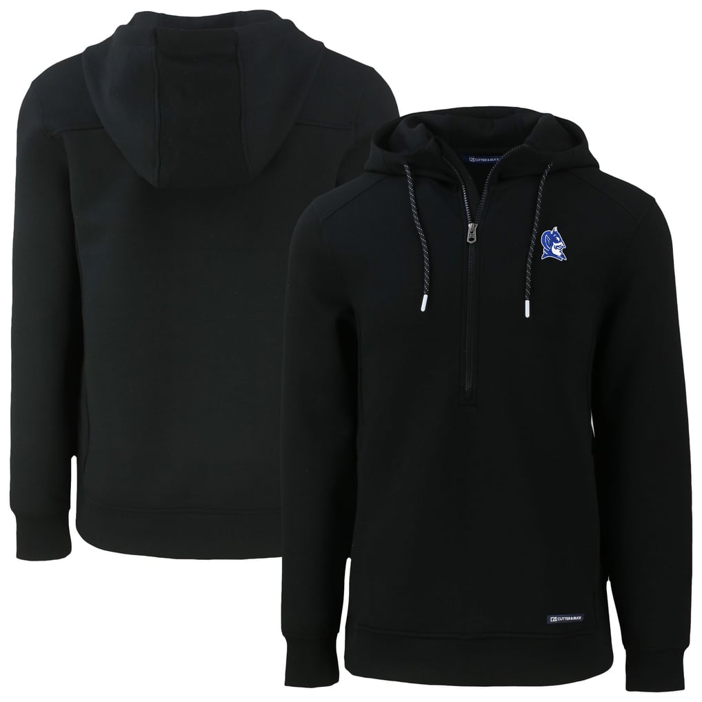 Duke Blue Devils Cutter & Buck Roam Eco Recycled Half-Zip Hoodie - Black