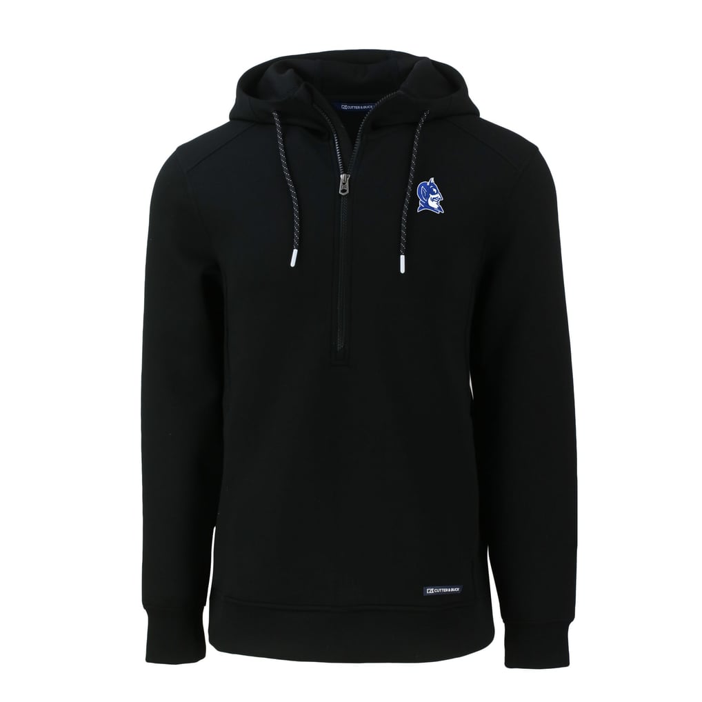 Duke Blue Devils Cutter & Buck Roam Eco Recycled Half-Zip Hoodie - Black