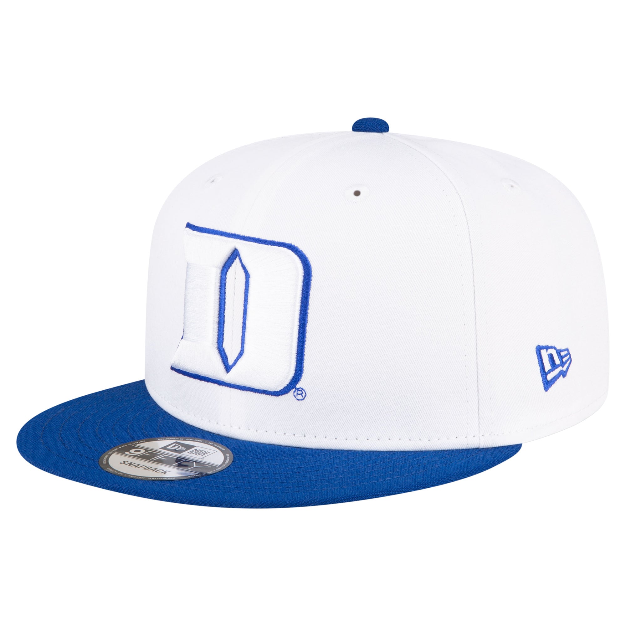 Casquette snapback New Era blanche/bleu roi Duke Blue Devils Team 9FIFTY pour homme
