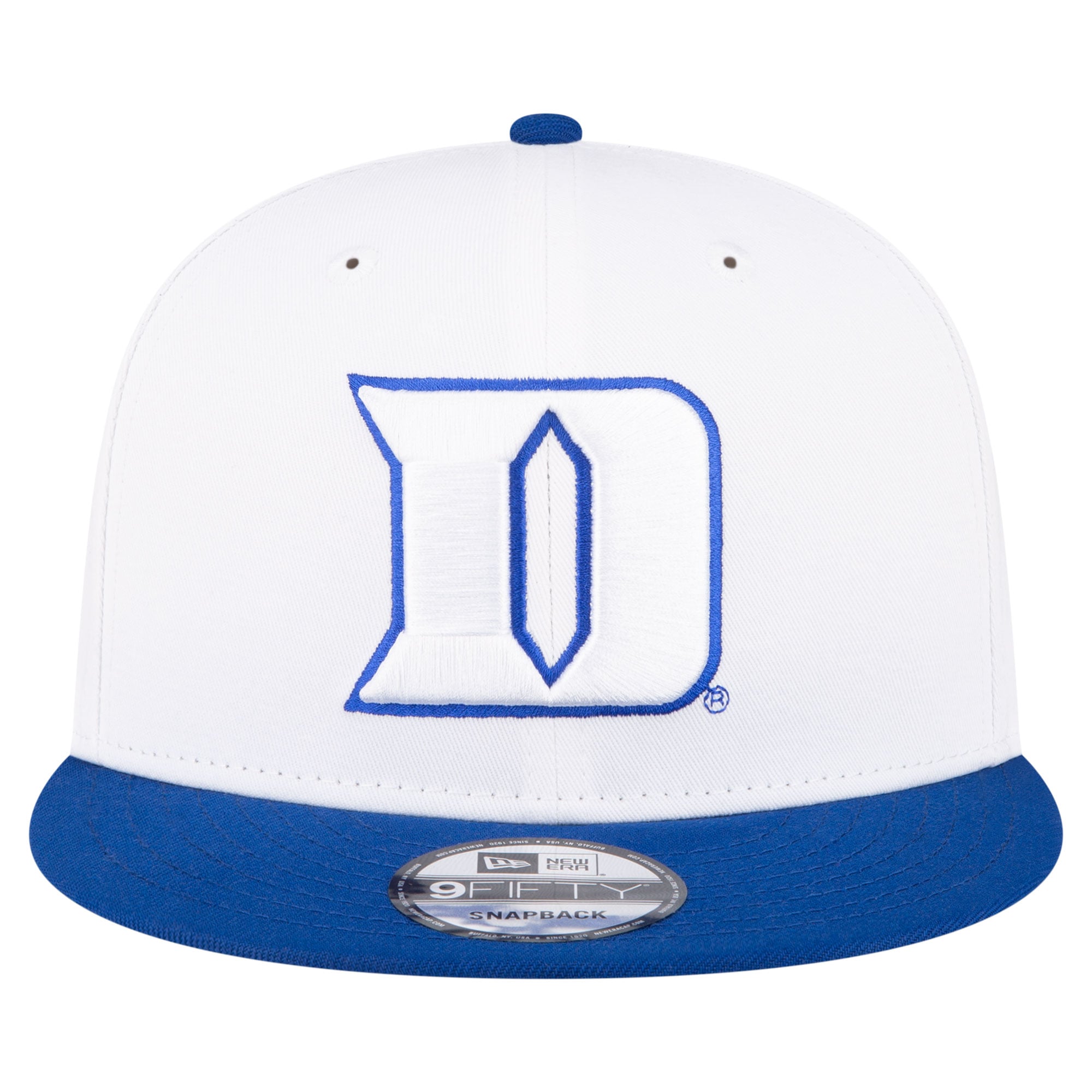 Casquette snapback New Era blanche/bleu roi Duke Blue Devils Team 9FIFTY pour homme