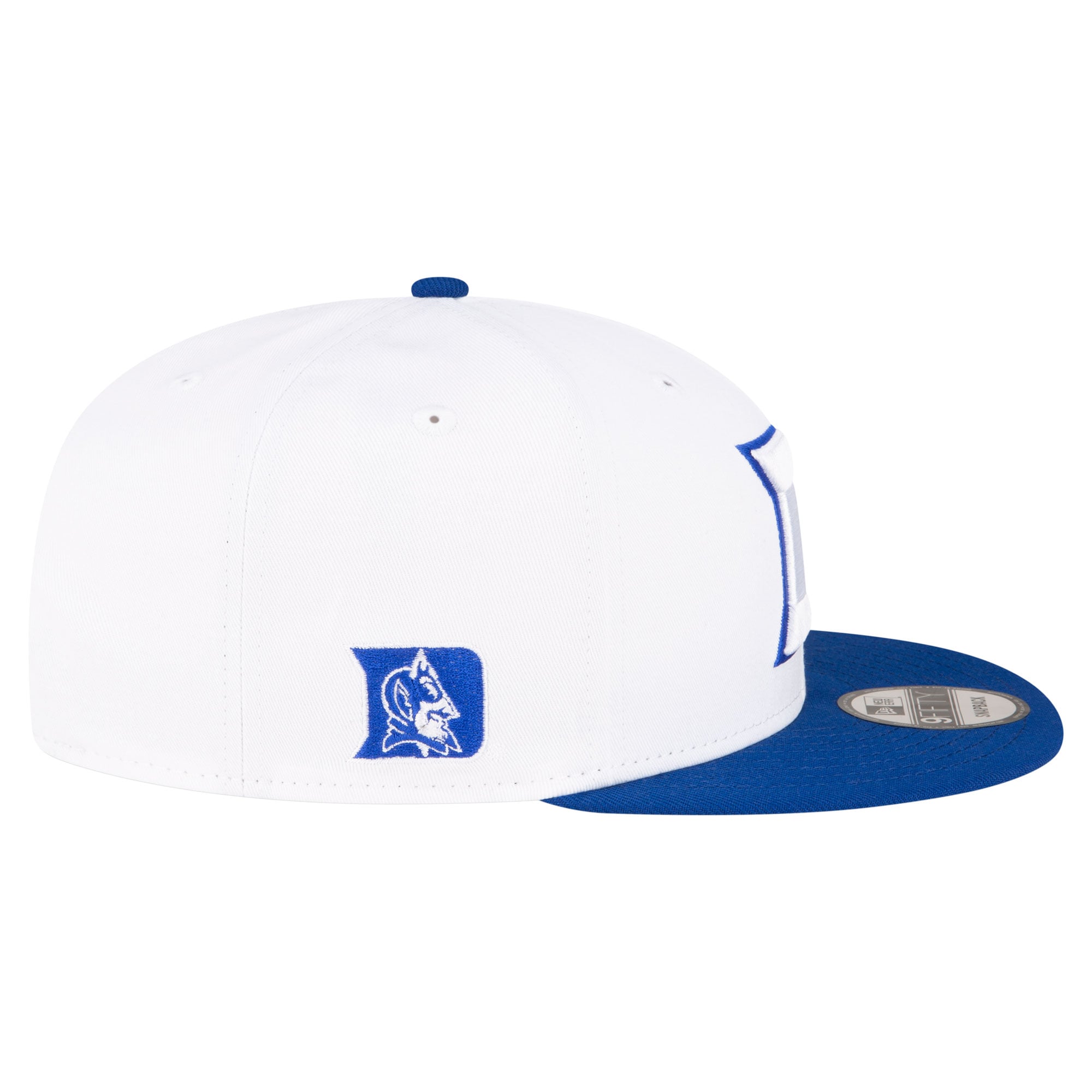 Casquette snapback New Era blanche/bleu roi Duke Blue Devils Team 9FIFTY pour homme