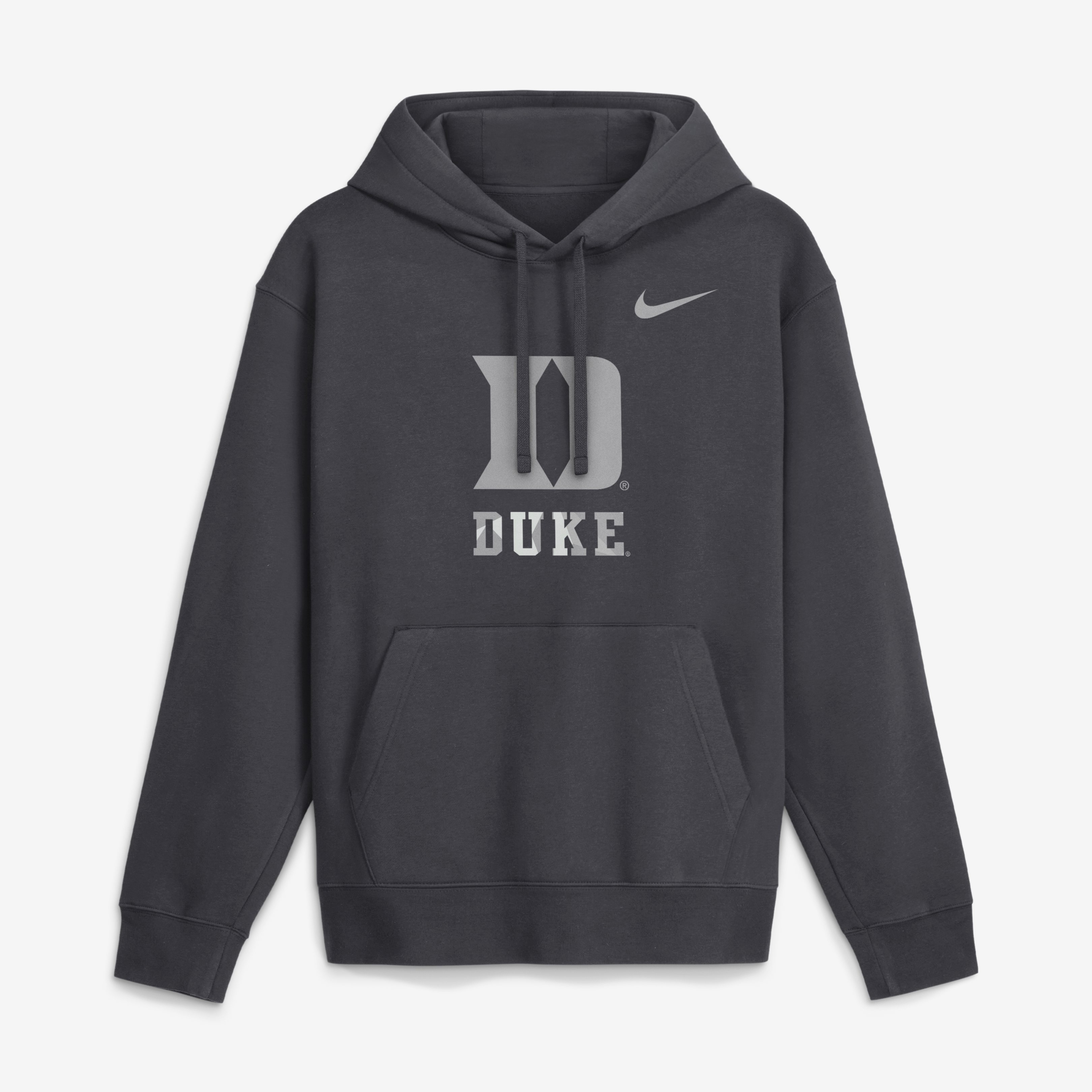 Sweat à capuche en polaire Nike Duke Blue Devils Club anthracite pour homme