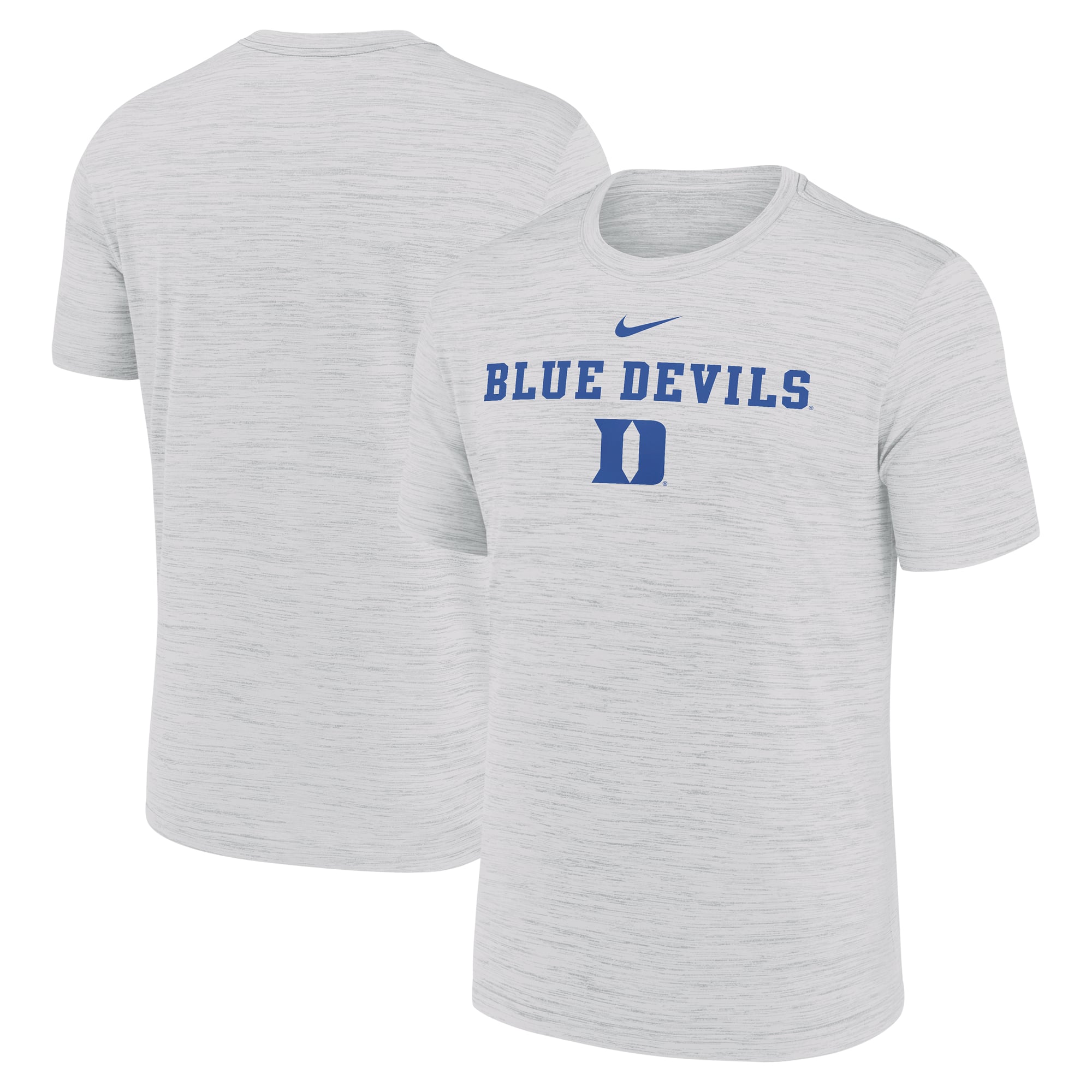 Men's Nike Ash Duke Blue Devils 2025 Sideline Velocity Dri-FIT T-Shirt