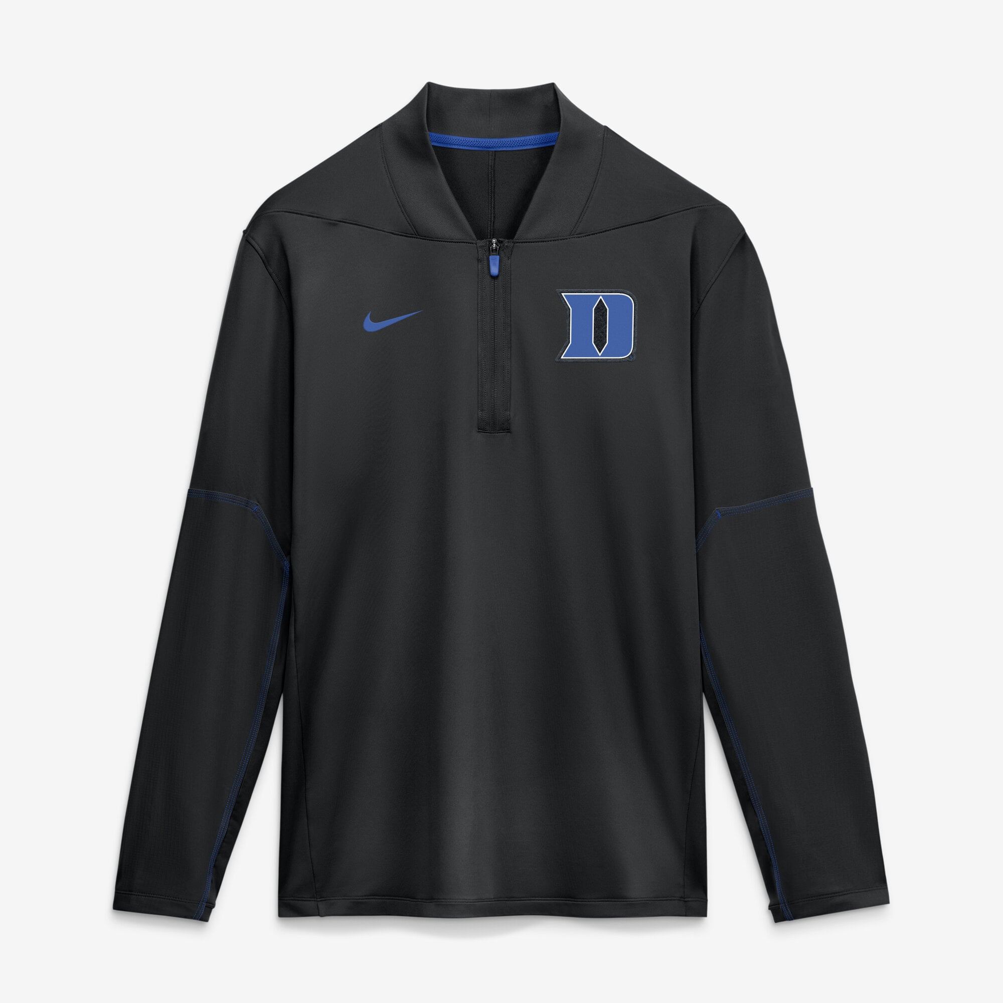 Men's Nike Black Duke Blue Devils 2026 Sideline Midweight Half-Zip Dri-FIT Pullover