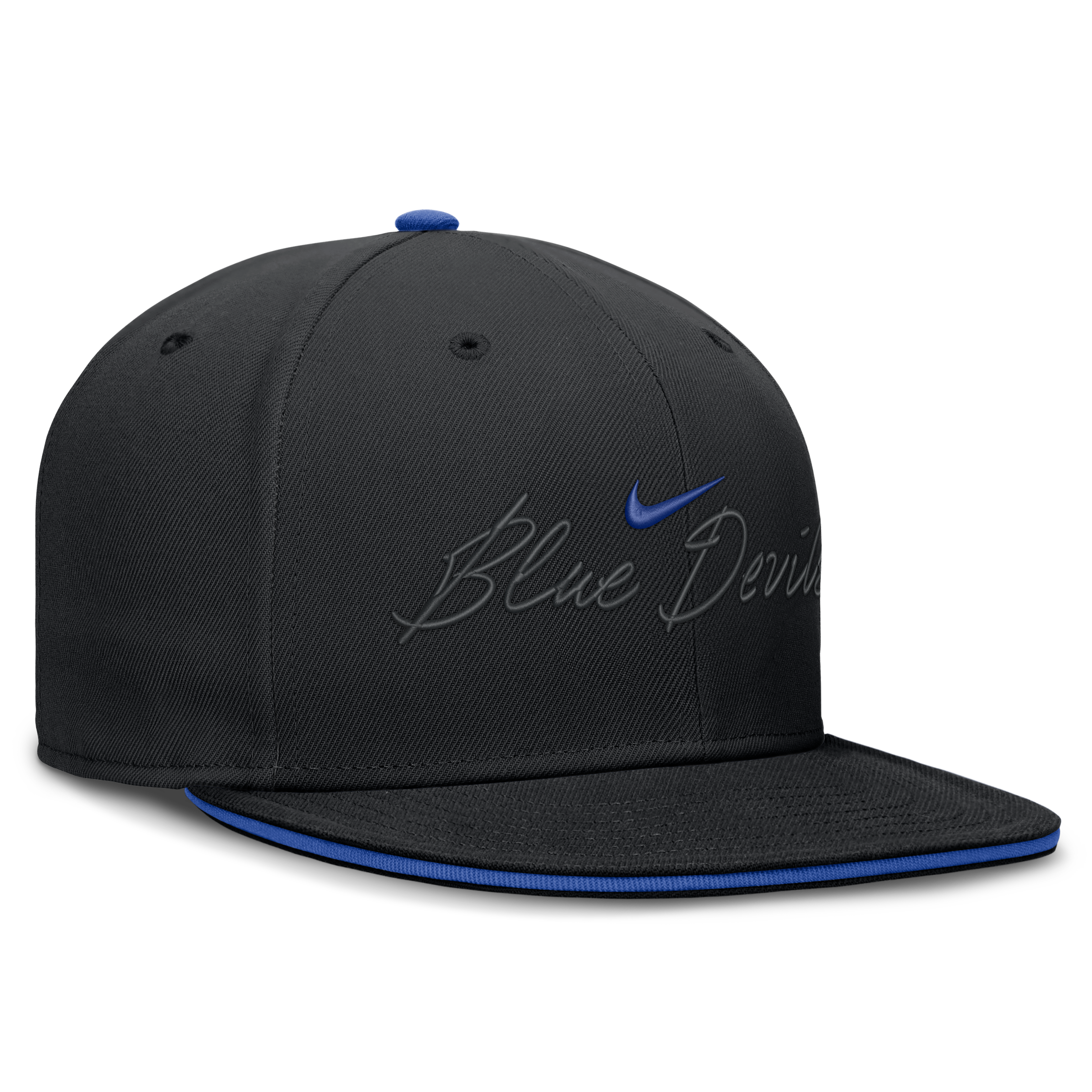 Casquette ajustée Nike Duke Blue Devils Dri-FIT Primetime Script noire pour homme