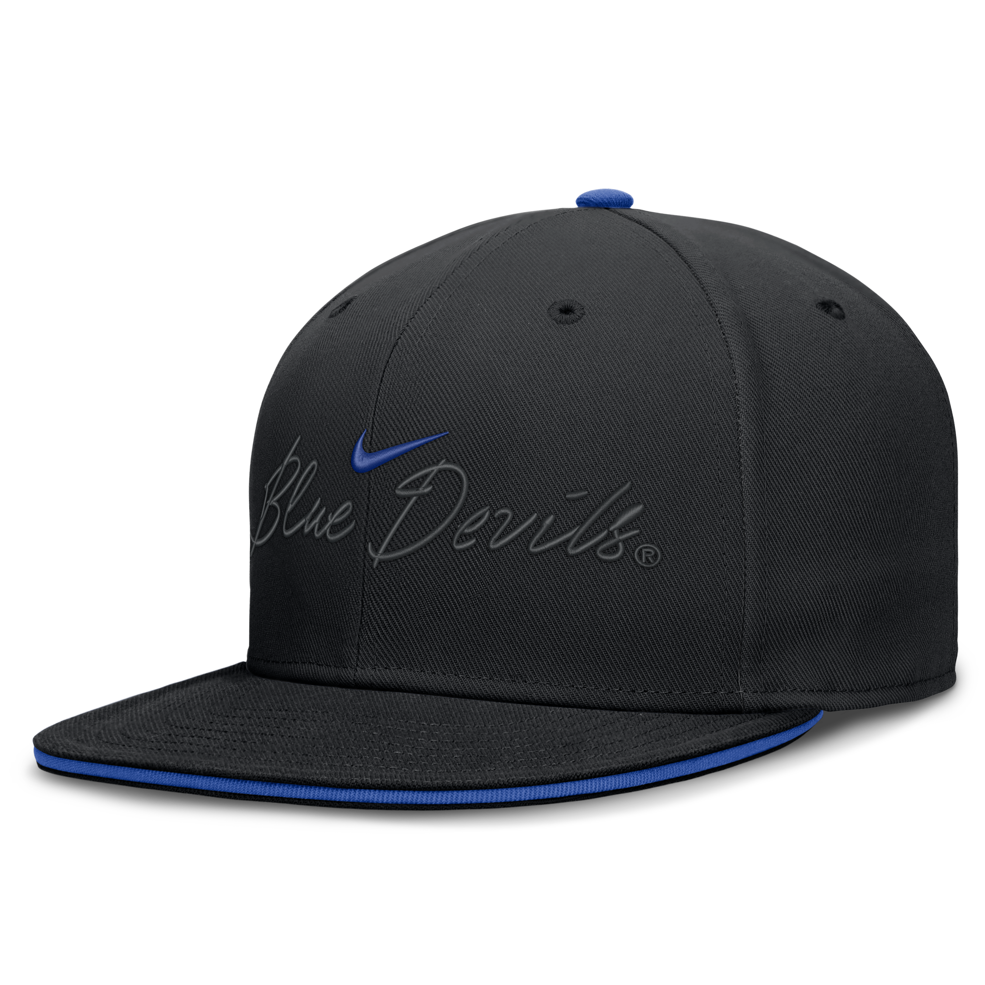 Casquette ajustée Nike Duke Blue Devils Dri-FIT Primetime Script noire pour homme