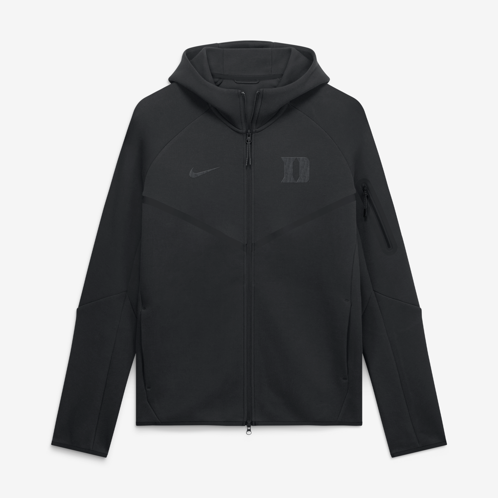 Duke Blue Devils Nike Tech Fleece Raglan Full-Zip Windrunner Hoodie - Black