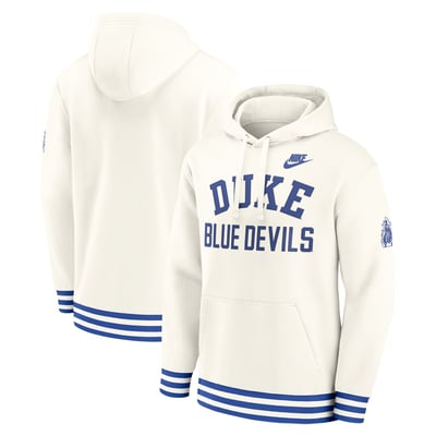  Duke Blue Devils Nike Legacy Retro Pullover Hoodie - Cream