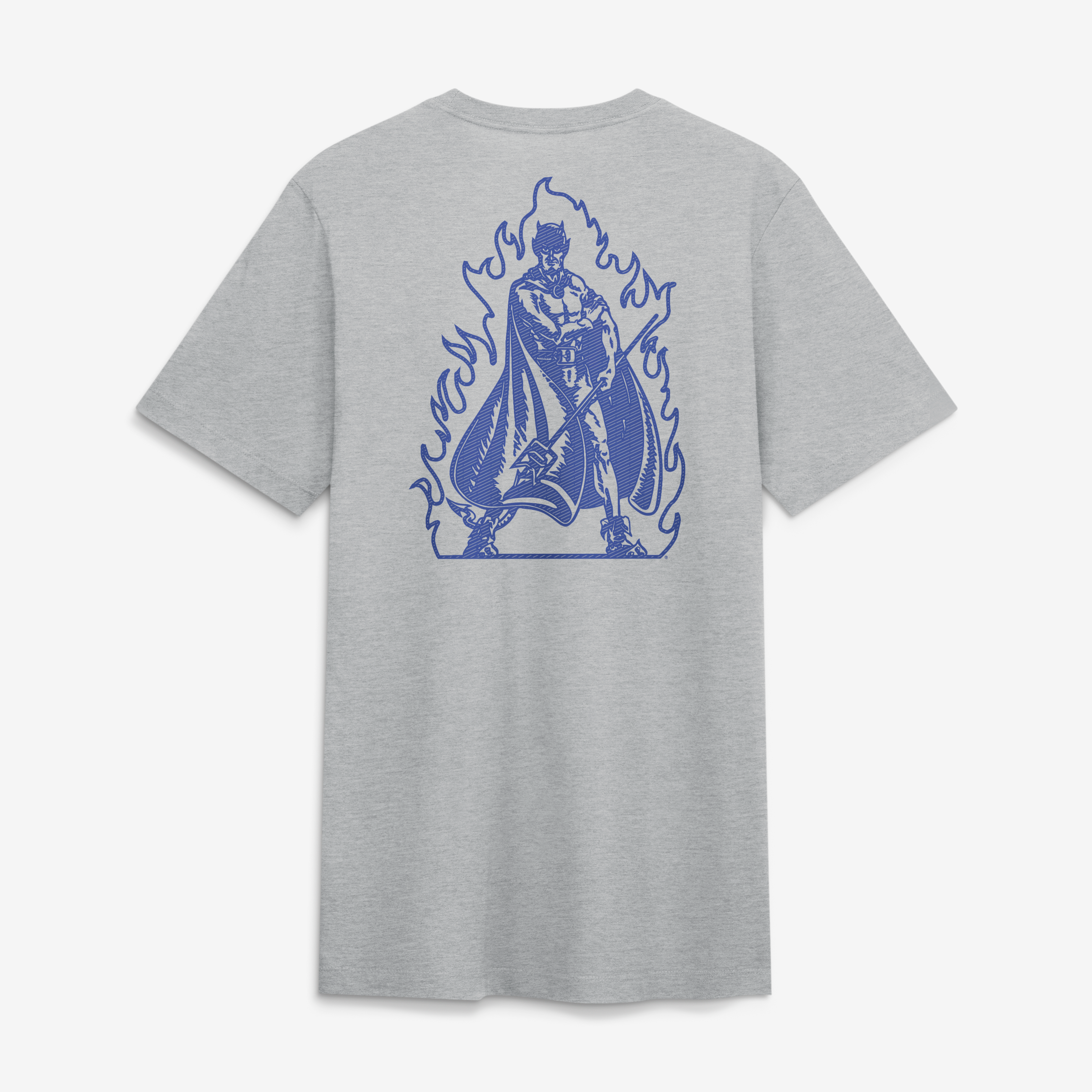 Men's Nike  Heather Gray Duke Blue Devils Arch Wordmark Legacy Tri-Blend T-Shirt