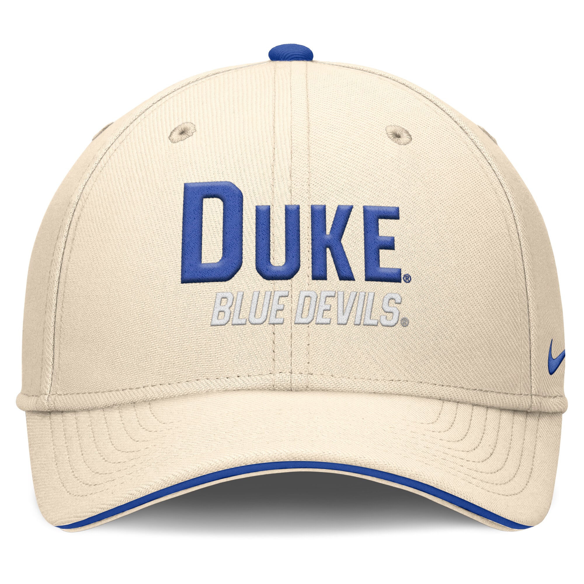 Casquette Nike Duke Blue Devils Primetime Dri-FIT Flex naturelle pour homme