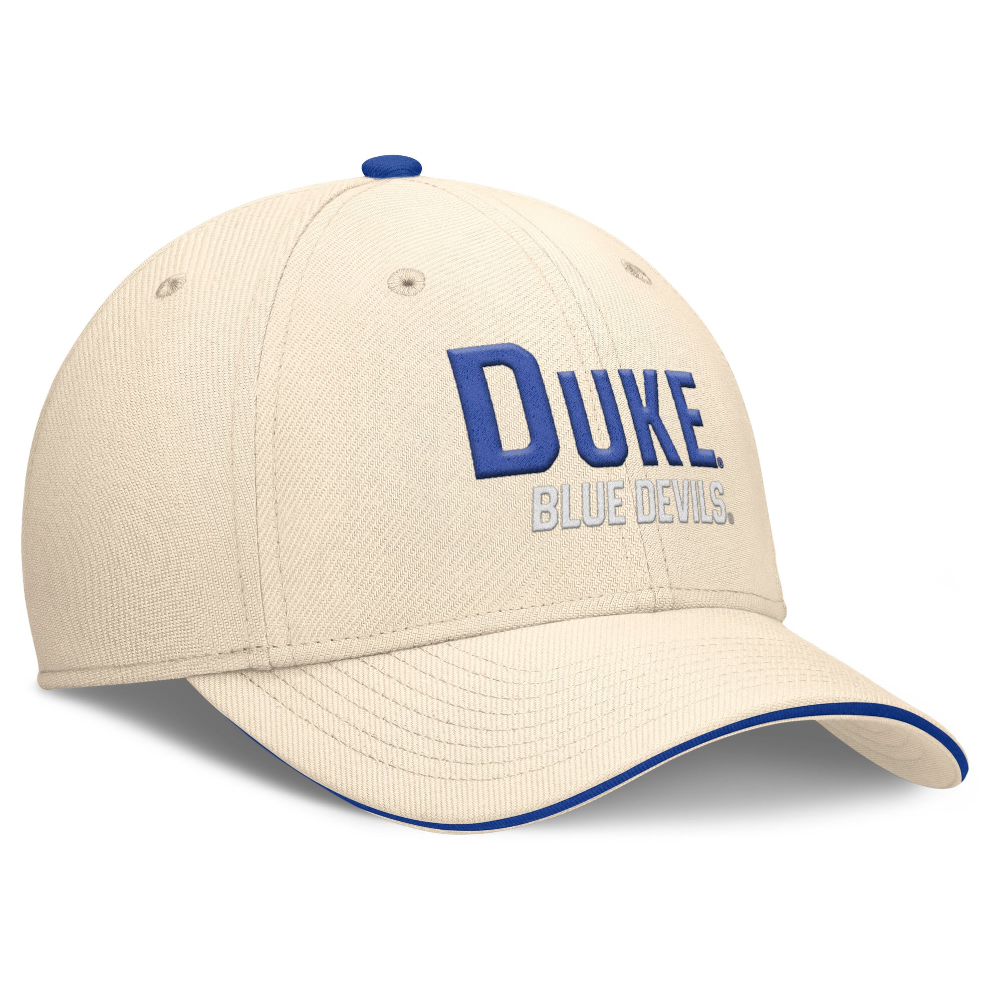 Casquette Nike Duke Blue Devils Primetime Dri-FIT Flex naturelle pour homme