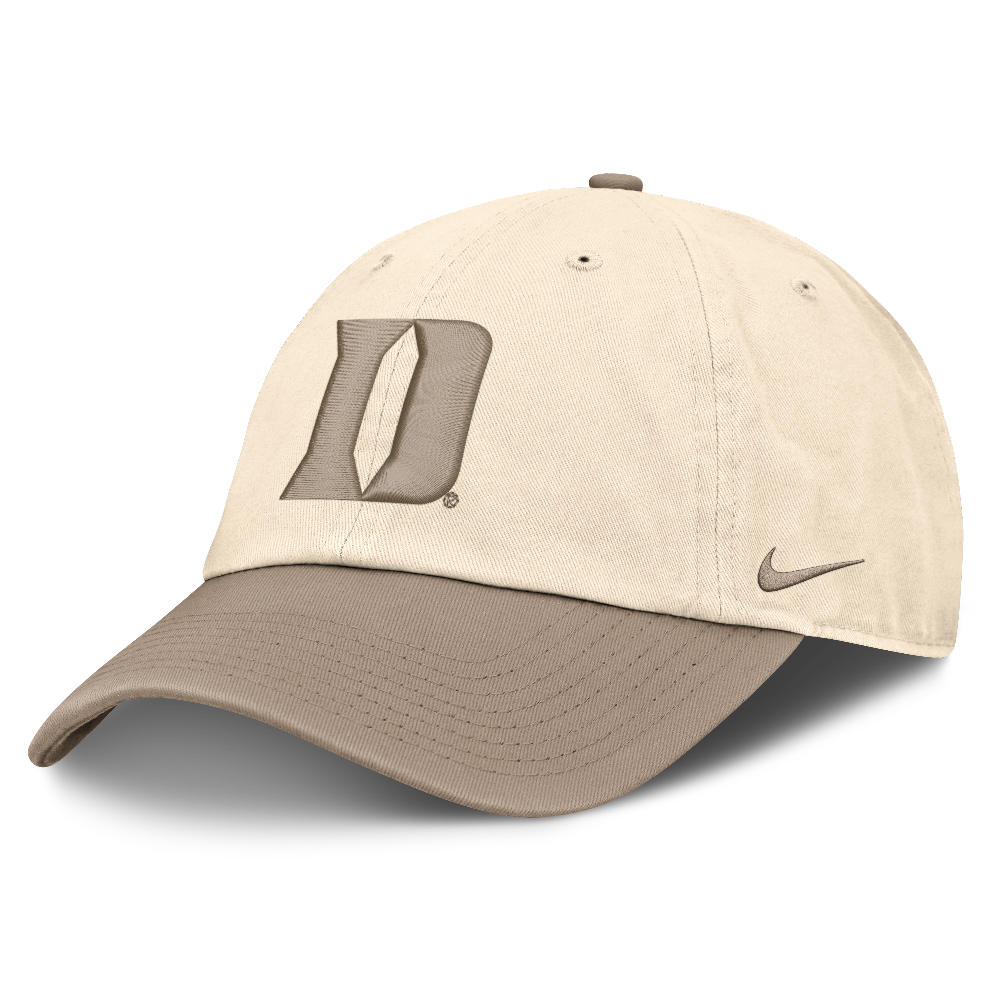 Men's Nike Natural/Khaki Duke Blue Devils Two-Tone Club Adjustable Hat