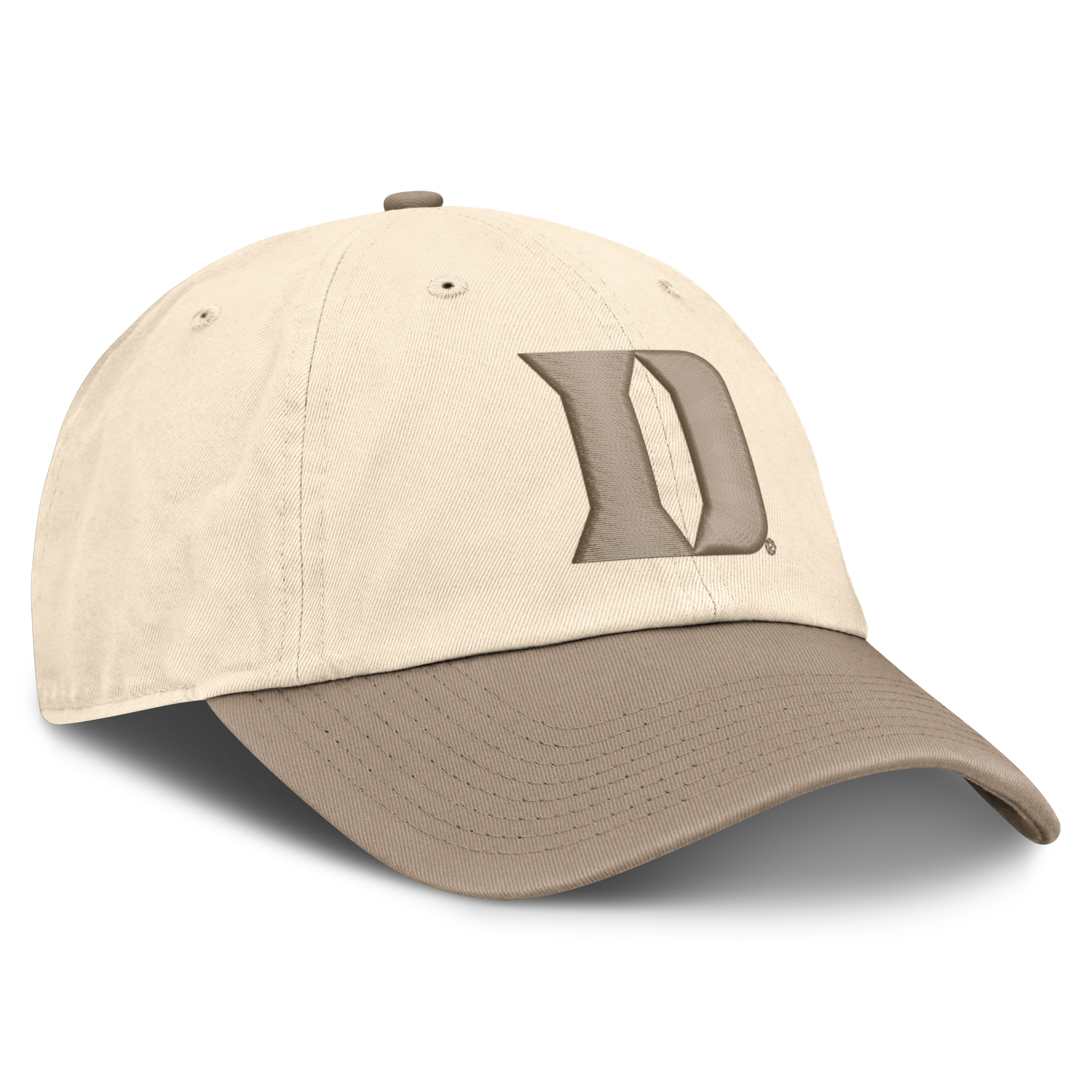 Men's Nike Natural/Khaki Duke Blue Devils Two-Tone Club Adjustable Hat