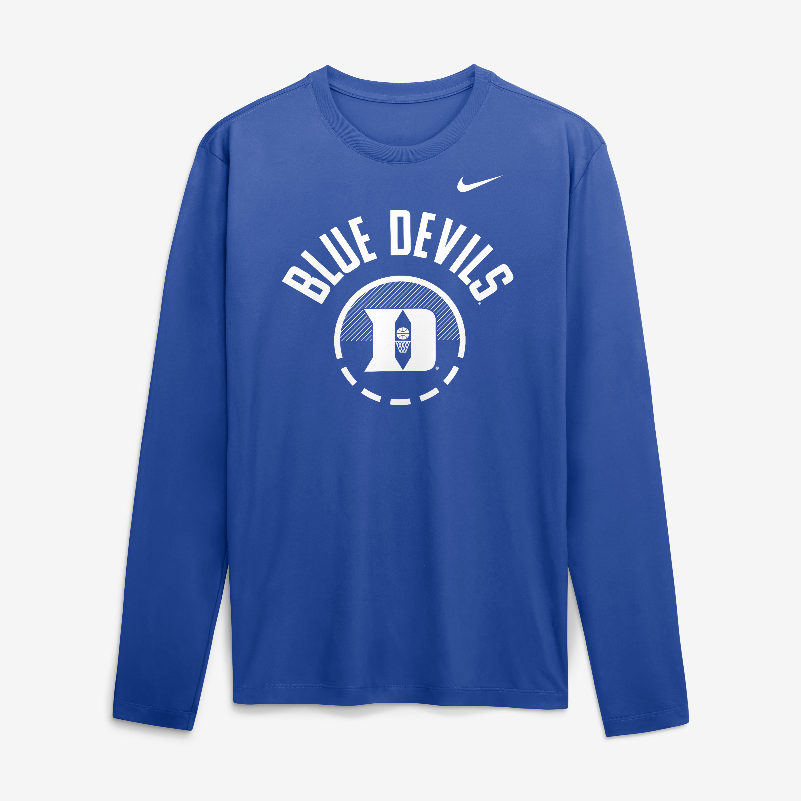 T-shirt à manches longues Nike Royal Duke Blue Devils 2026 Courtside Basketball Shootaround Legend Dri-FIT pour homme