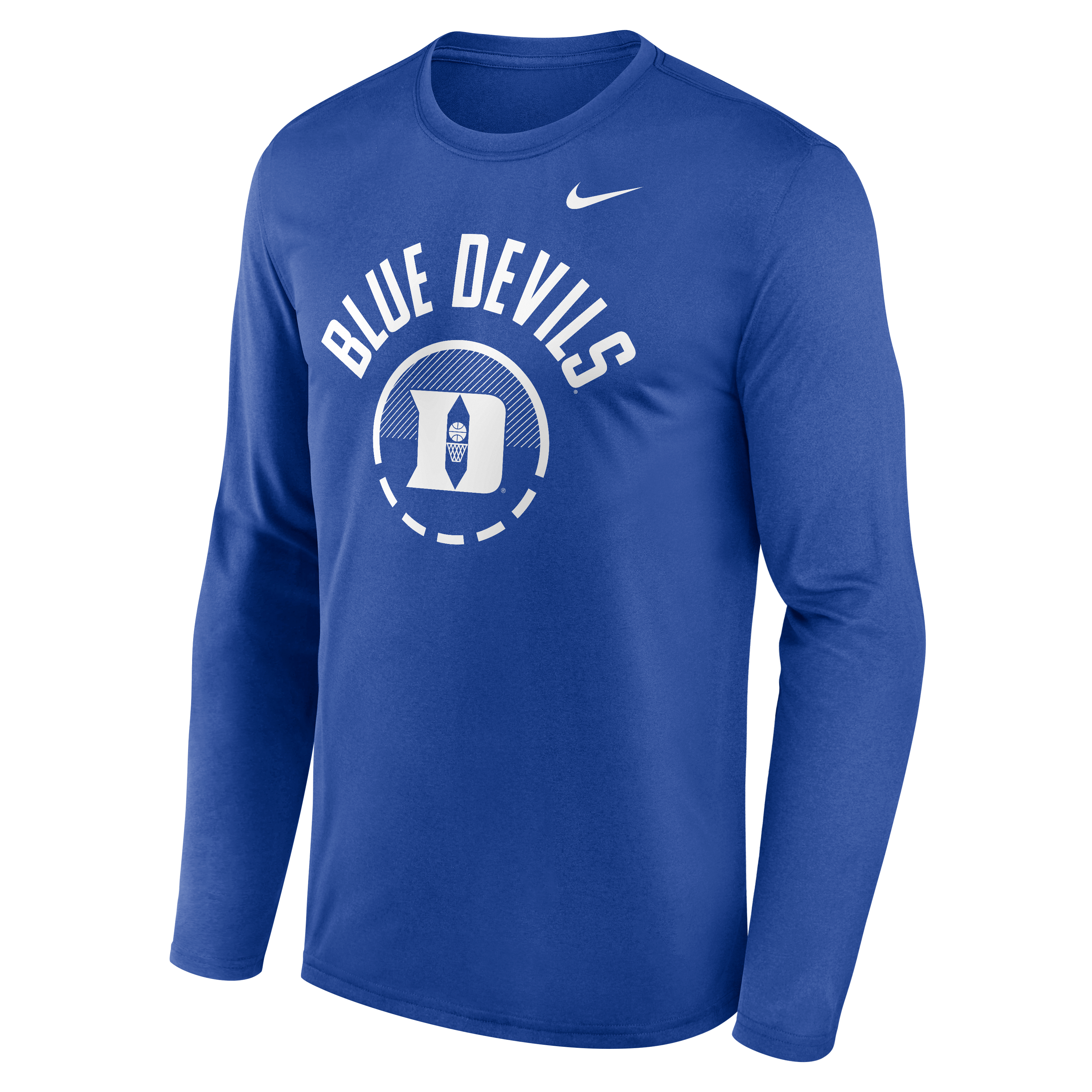T-shirt à manches longues Nike Royal Duke Blue Devils 2026 Courtside Basketball Shootaround Legend Dri-FIT pour homme