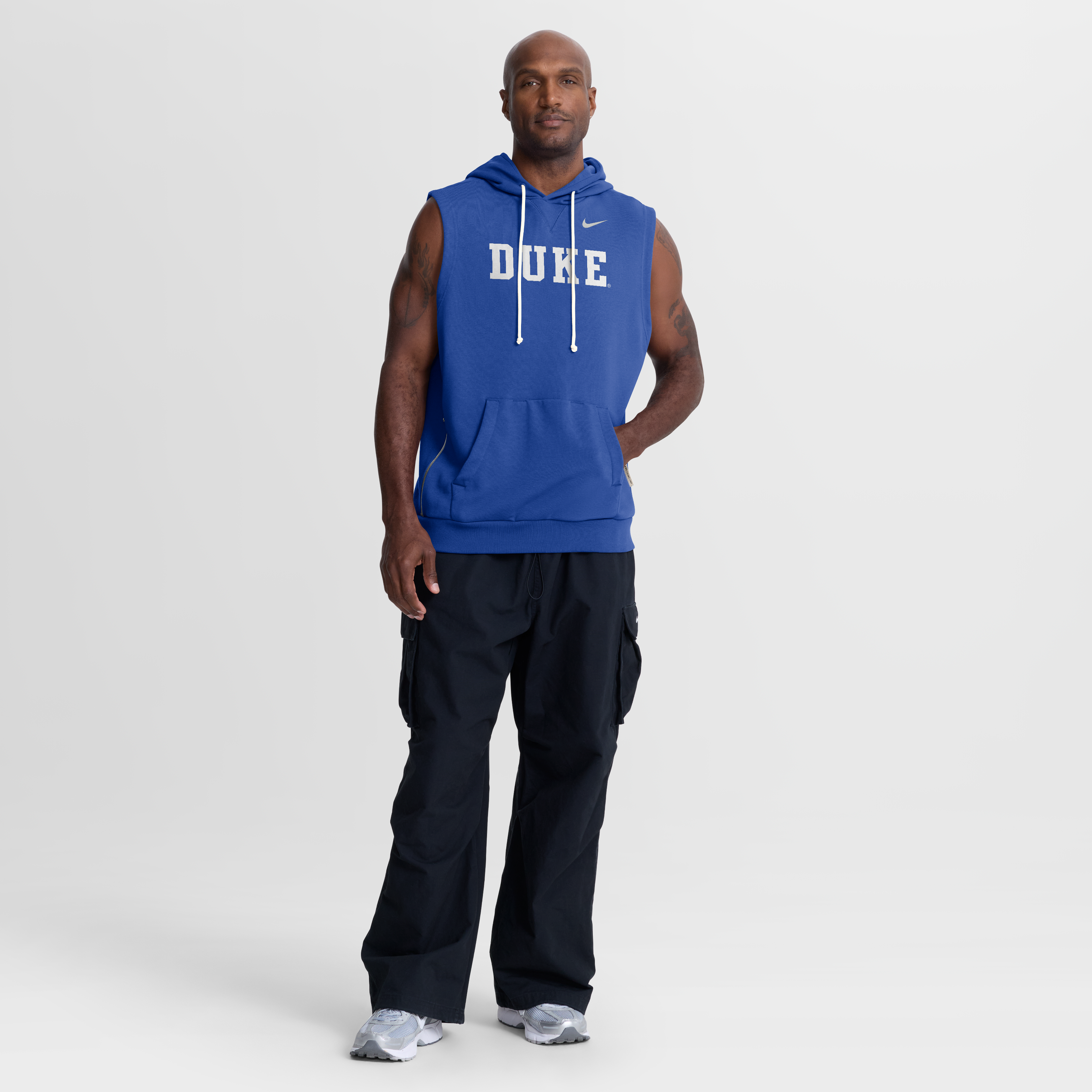 Sweat à capuche sans manches Nike Royal Duke Blue Devils 2026 Sideline pour homme, technologie Dri-FIT