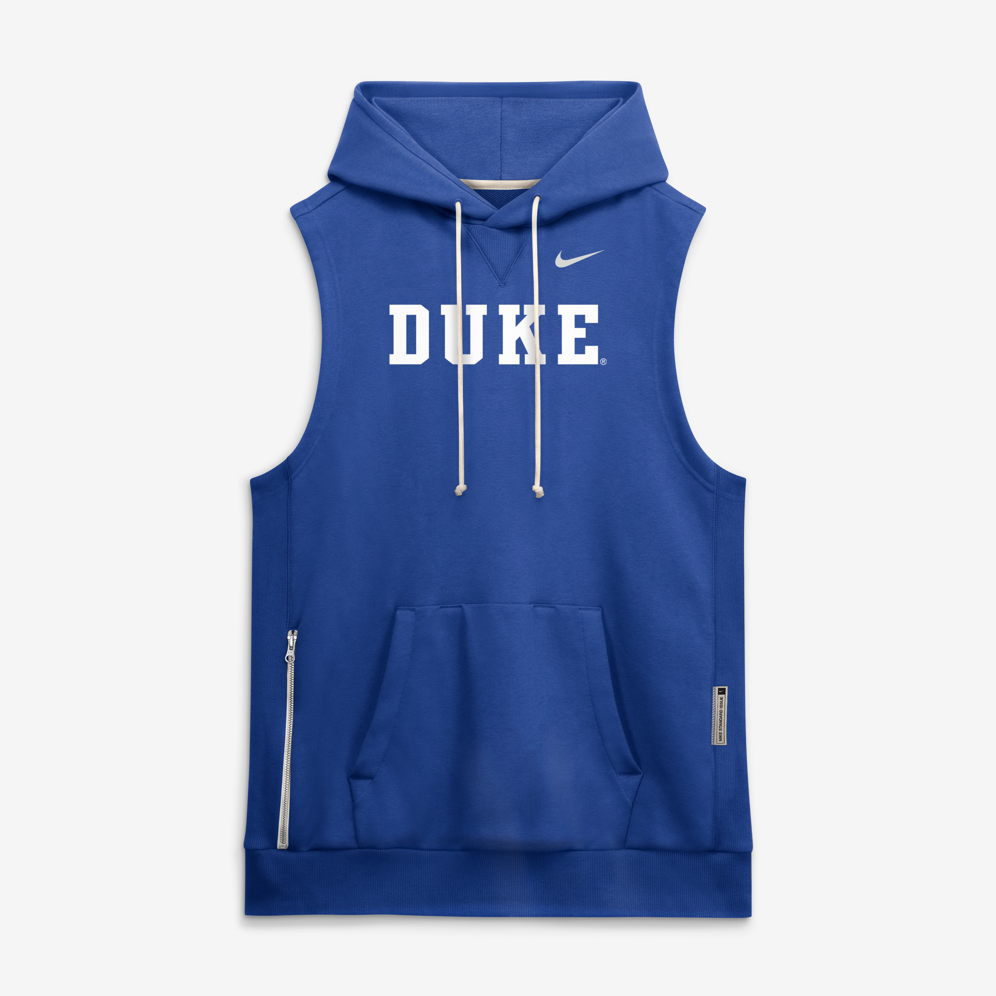 Sweat à capuche sans manches Nike Royal Duke Blue Devils 2026 Sideline pour homme, technologie Dri-FIT