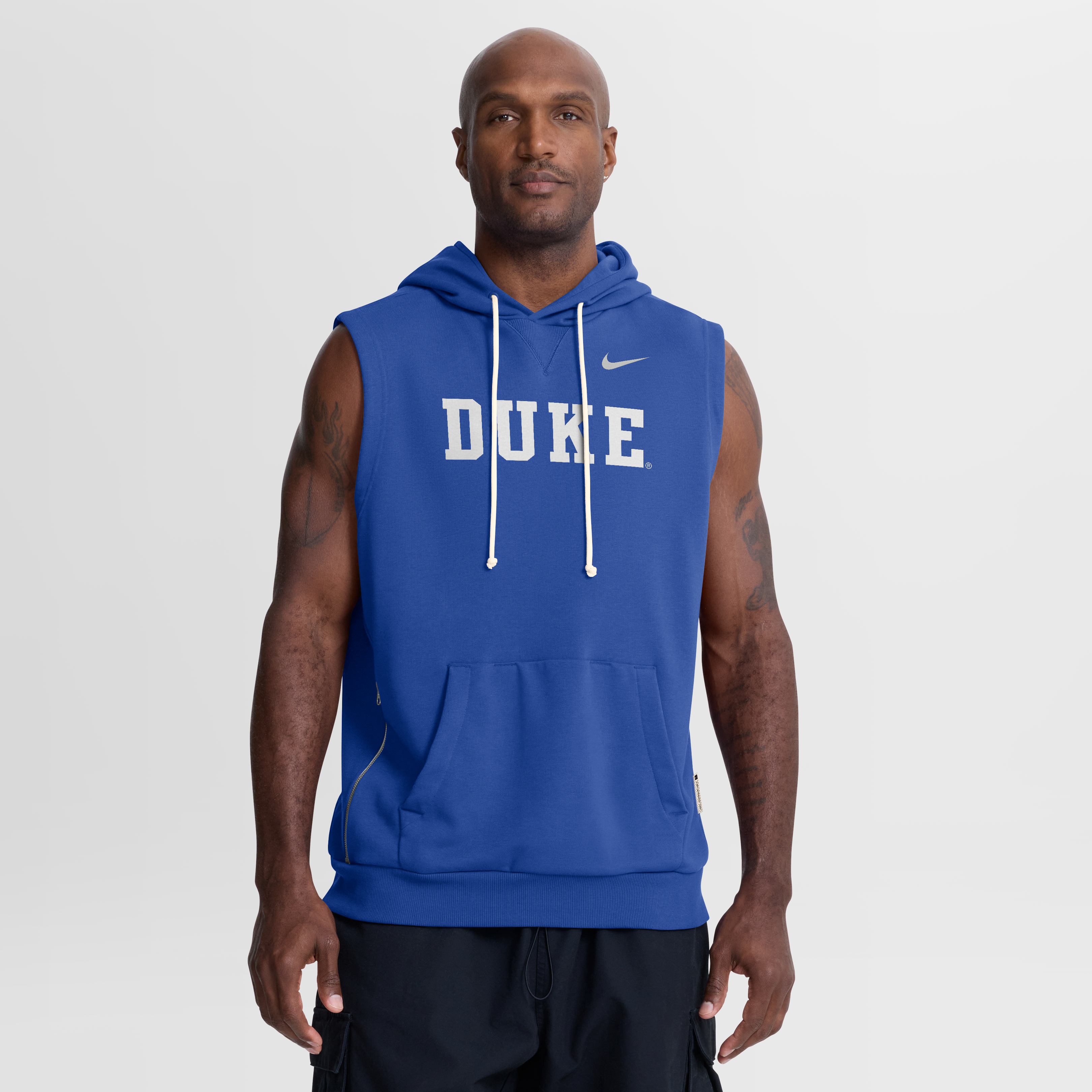 Sweat à capuche sans manches Nike Royal Duke Blue Devils 2026 Sideline pour homme, technologie Dri-FIT