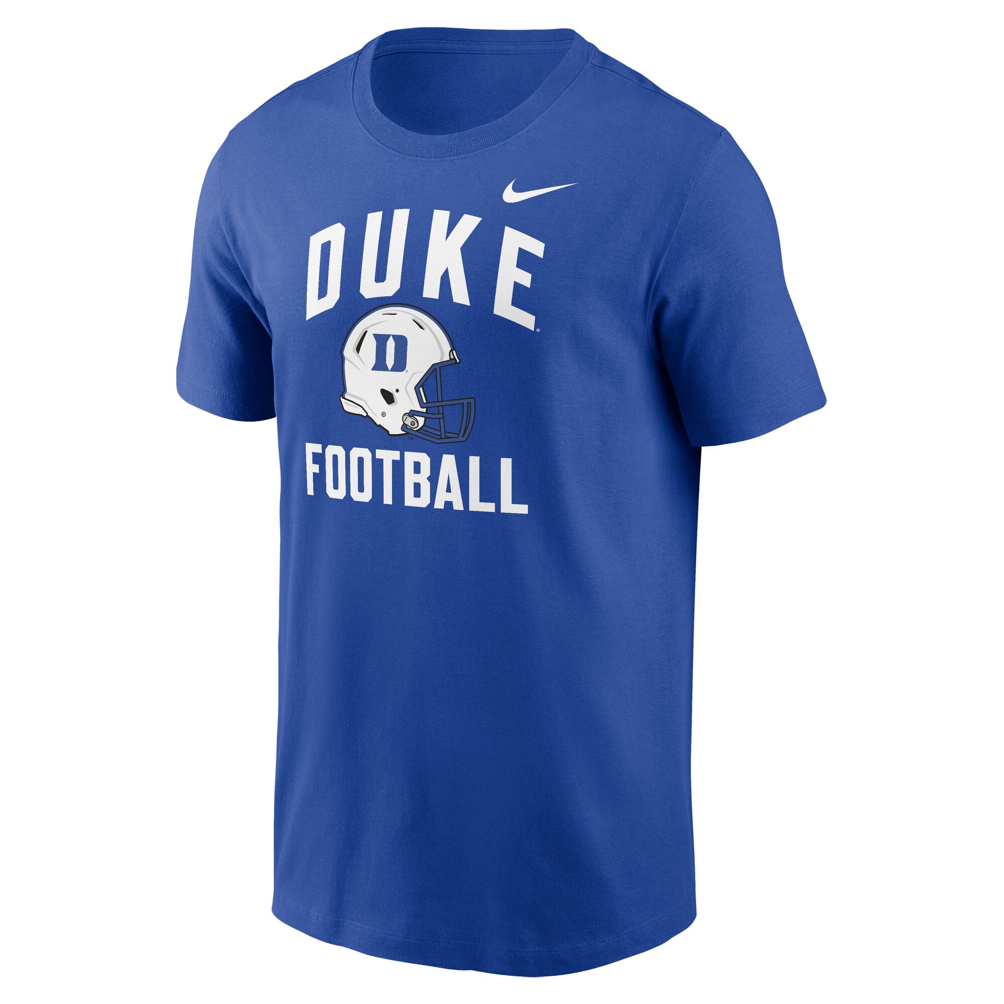 Men's Nike Royal Duke Blue Devils Campus Football Helmet T-Shirt