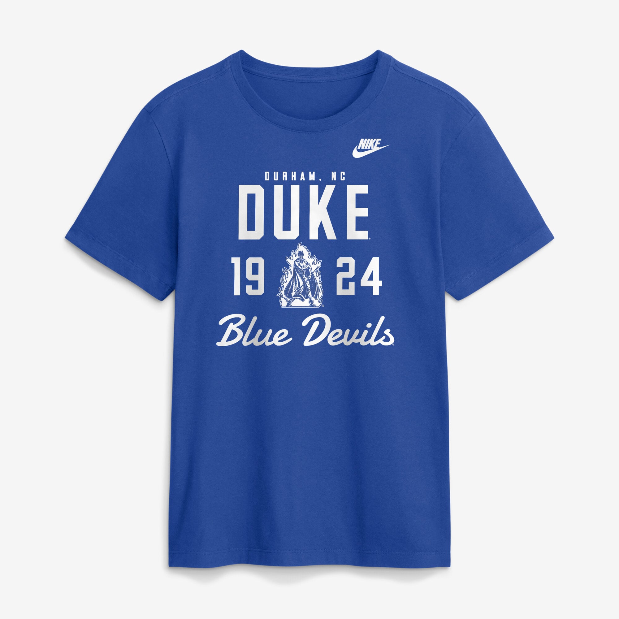 Men's Nike  Royal Duke Blue Devils Legacy Stacked Established T-Shirt