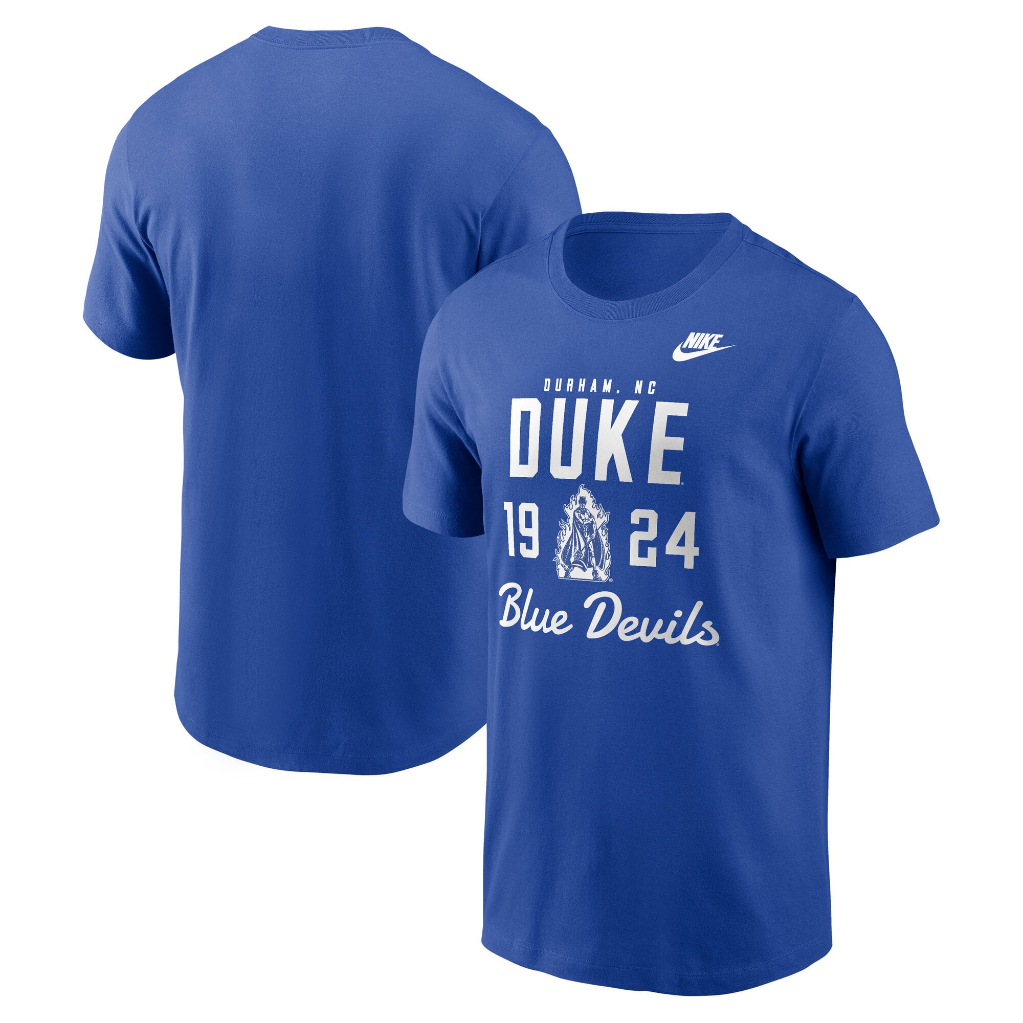 Men's Nike  Royal Duke Blue Devils Legacy Stacked Established T-Shirt