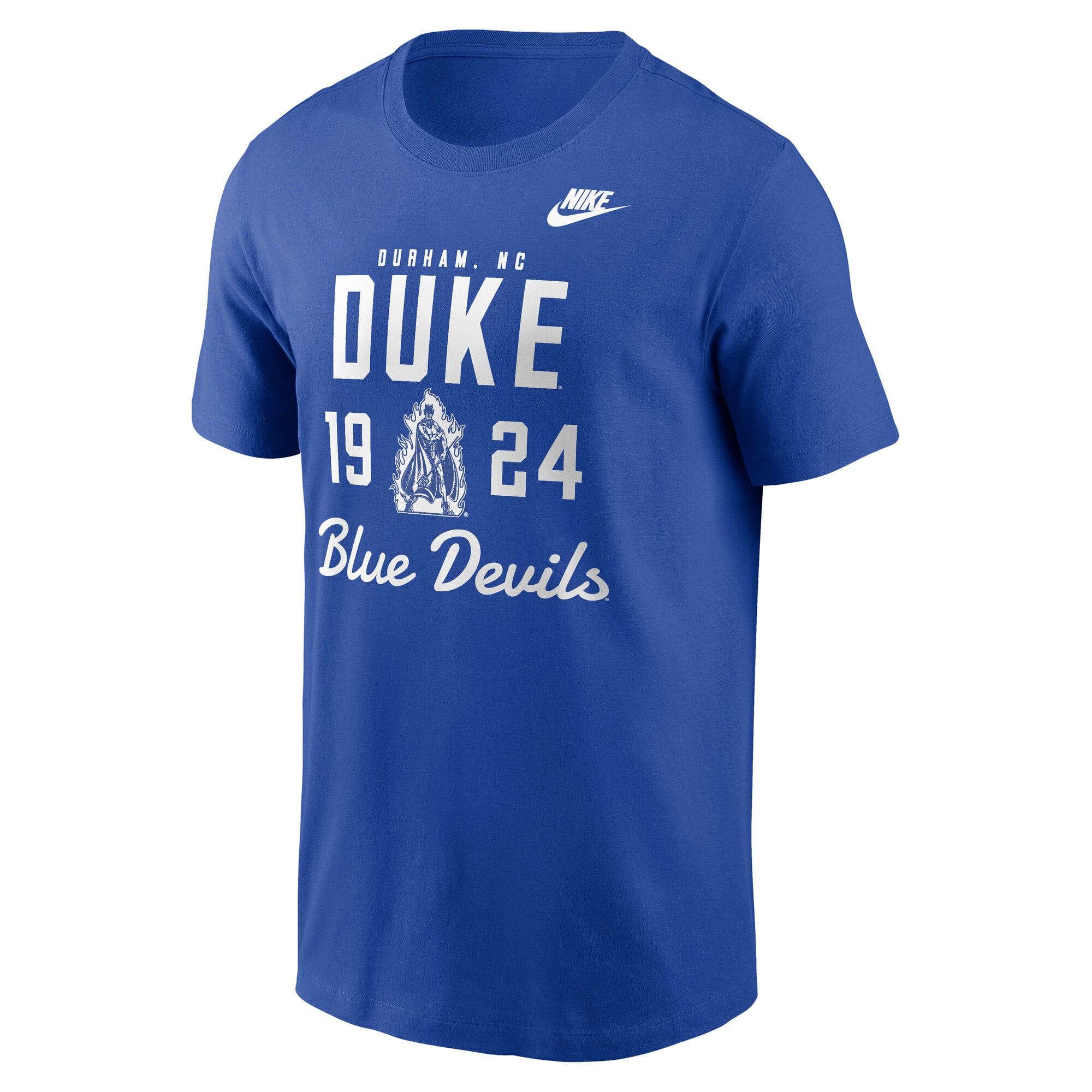 Men's Nike  Royal Duke Blue Devils Legacy Stacked Established T-Shirt